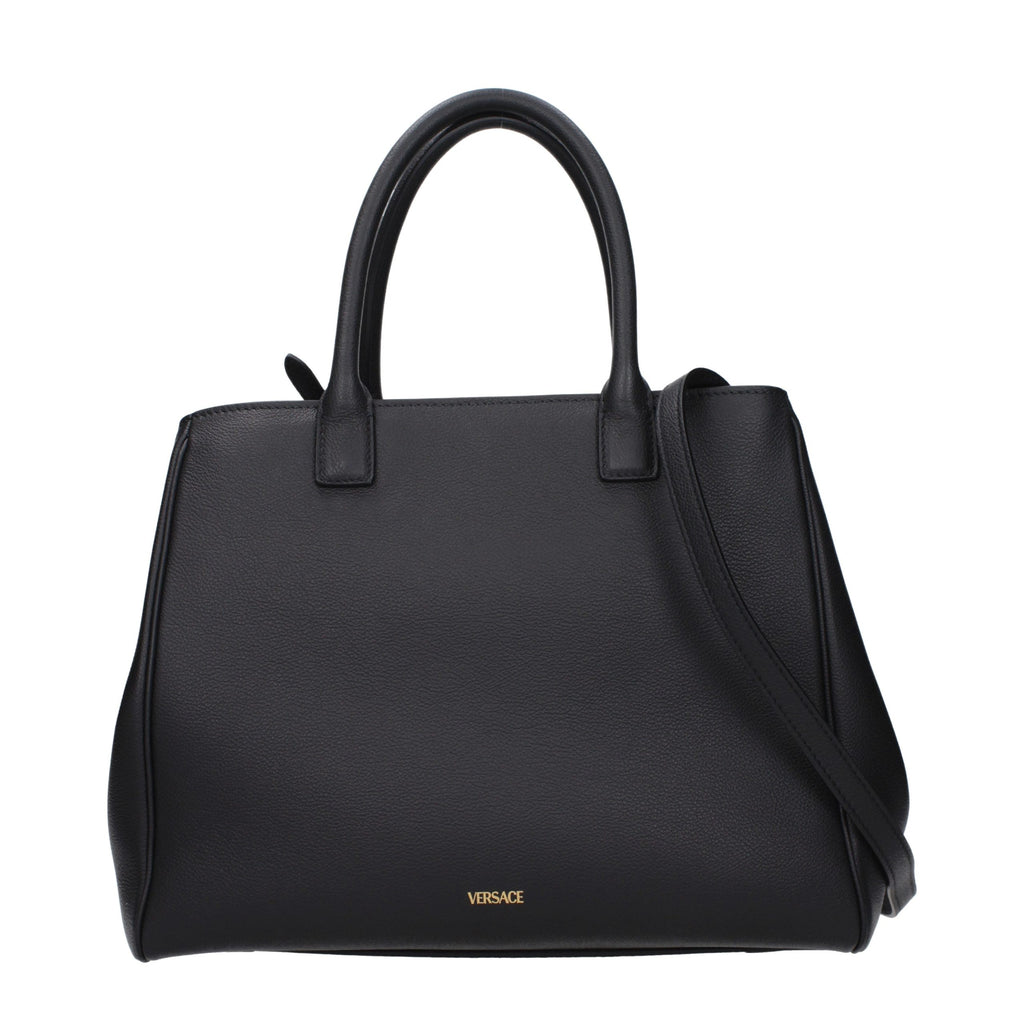 Versace Schwarze Lederhandtasche