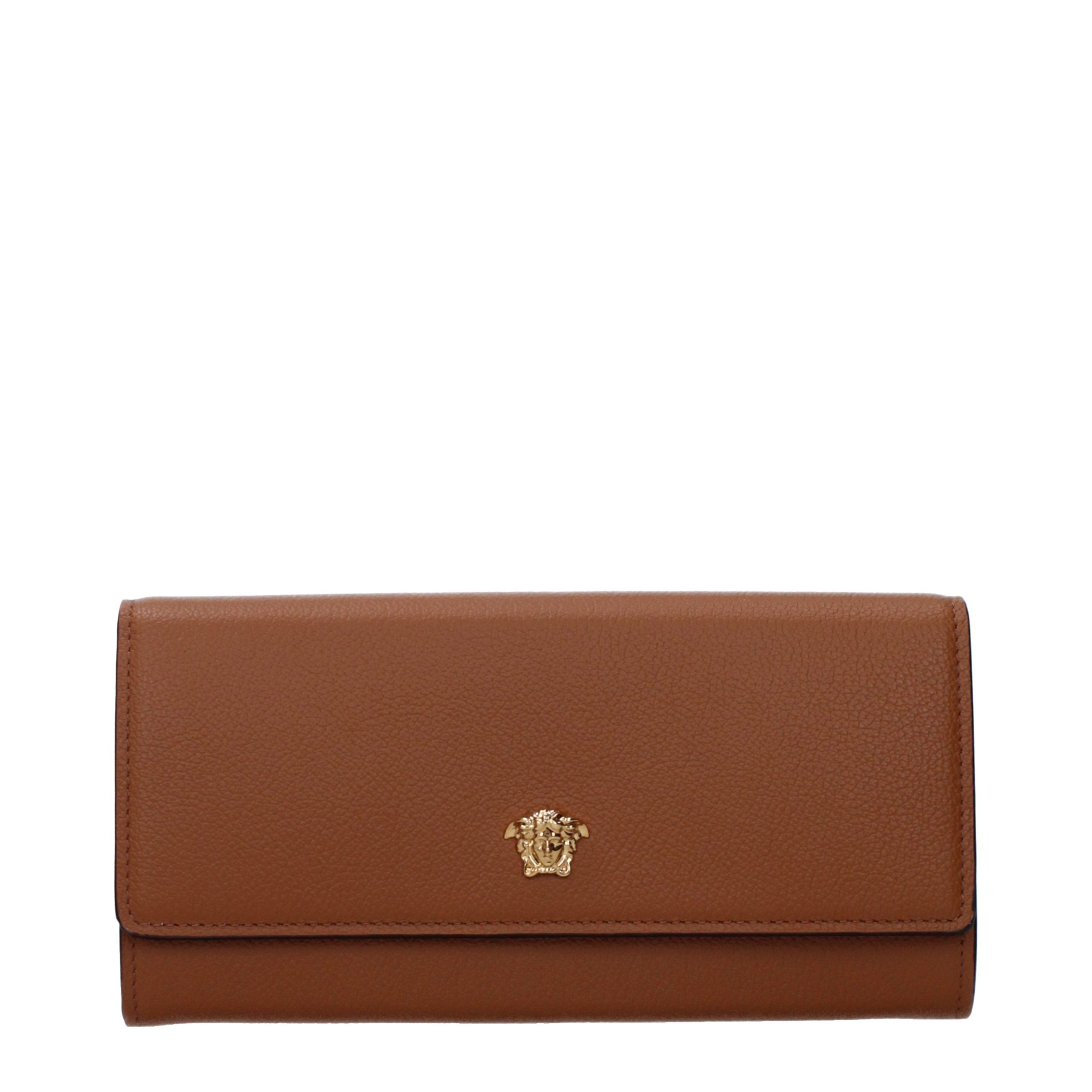Versace Braunes Lederportemonnaie