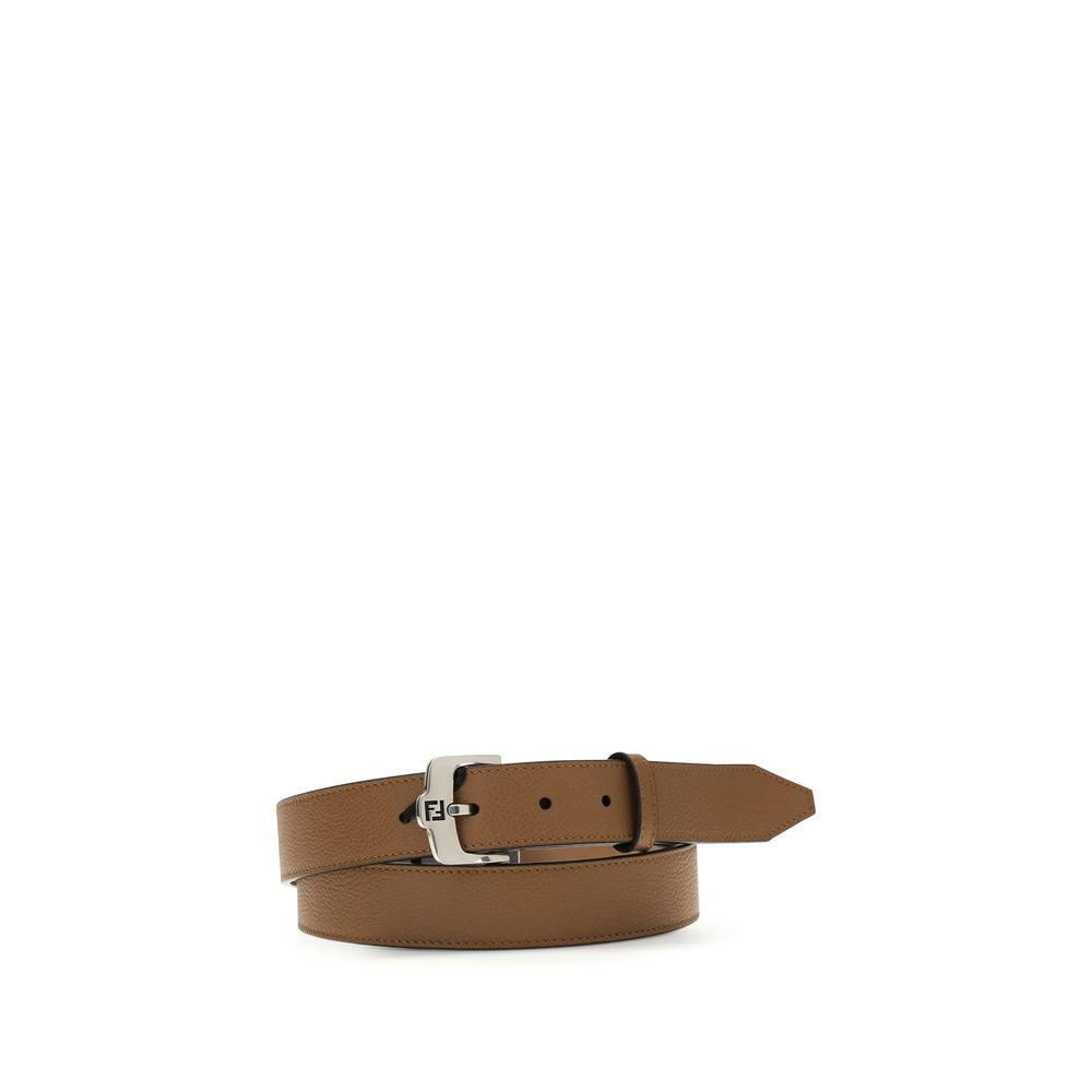Fendi Brauner Kalbsleder Bos Taurus Gürtel