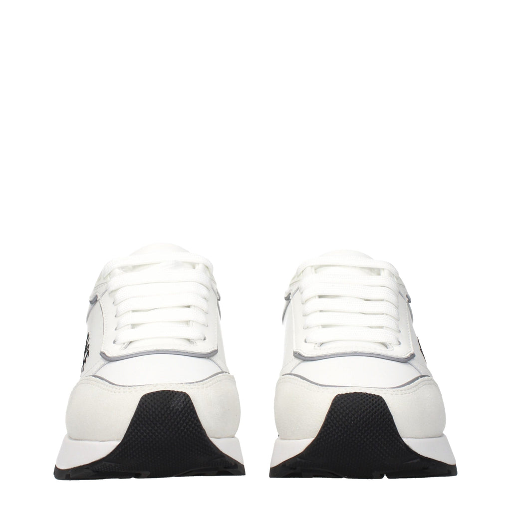 Versace Weiße Low-Top-Sneaker aus Leder