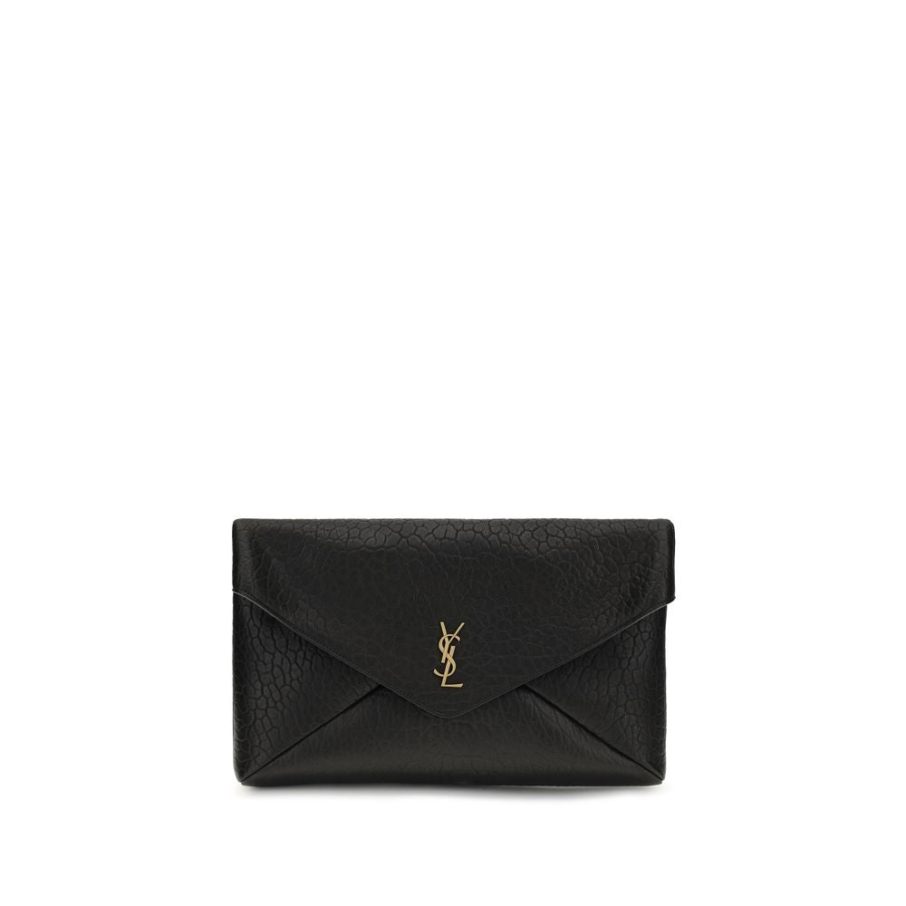 Saint Laurent Schwarze Lammleder Schultertasche Ovis Aries Aries