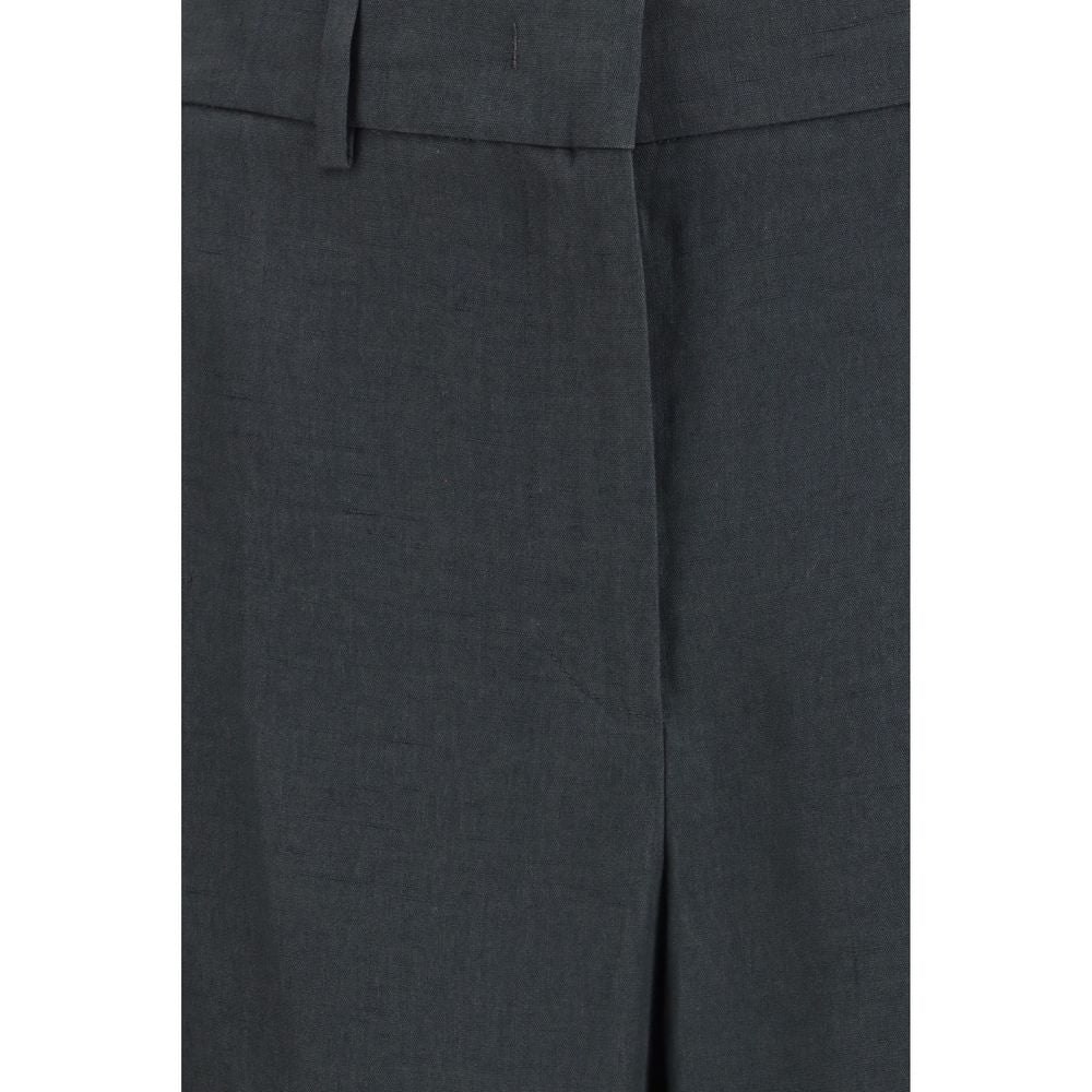 Giorgio Armani Braune Leinenhose
