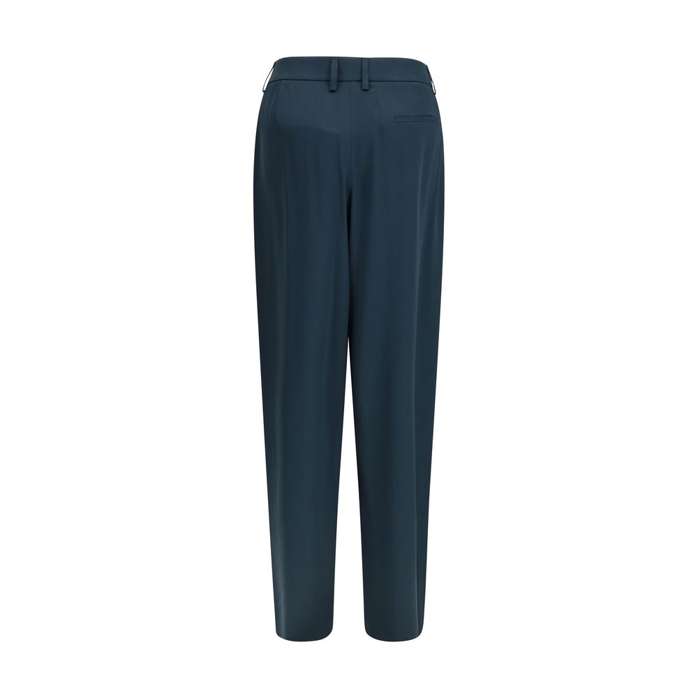 Giorgio Armani Blaue Seidenhose für die Freizeit