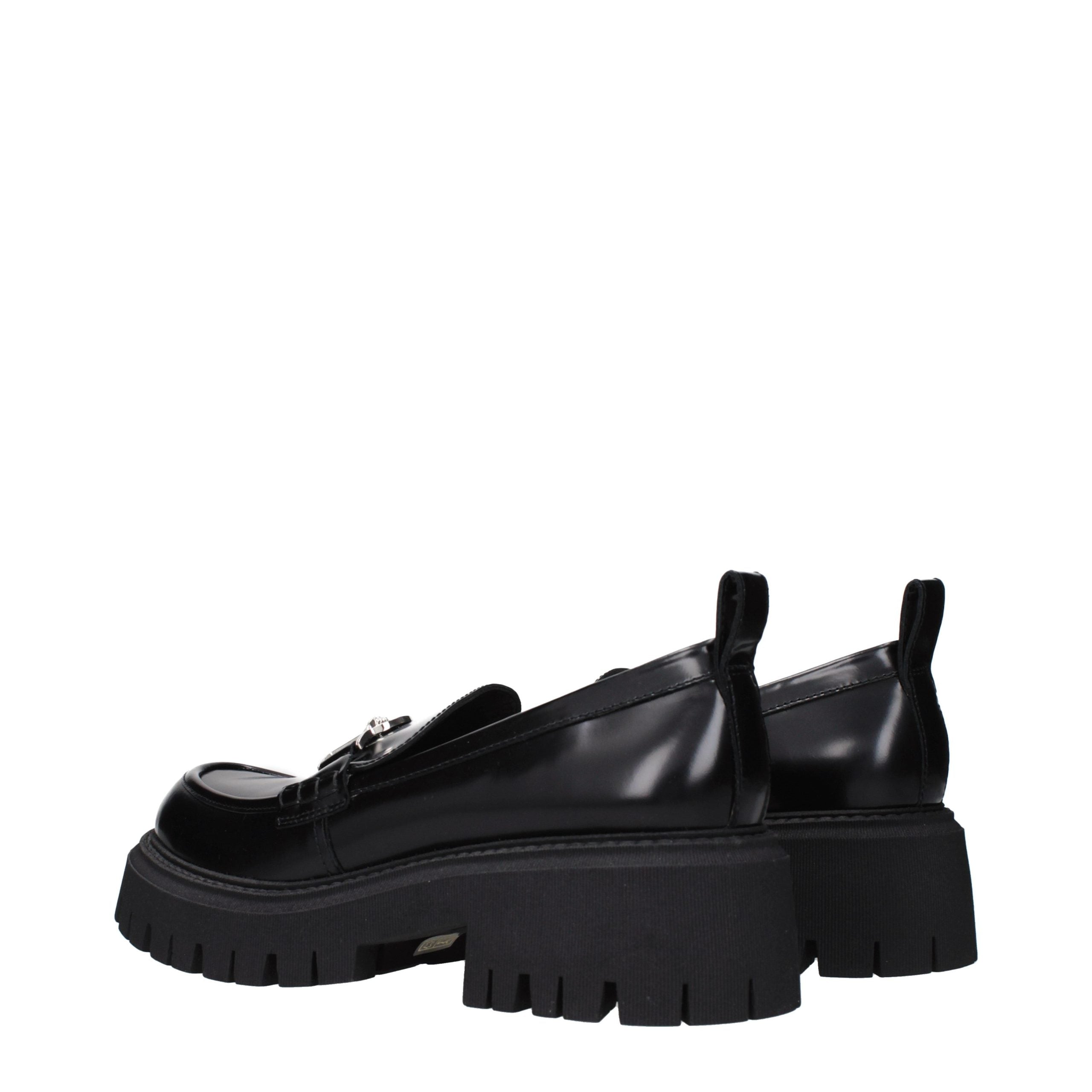 Versace Schwarze Leder Plateaulofers