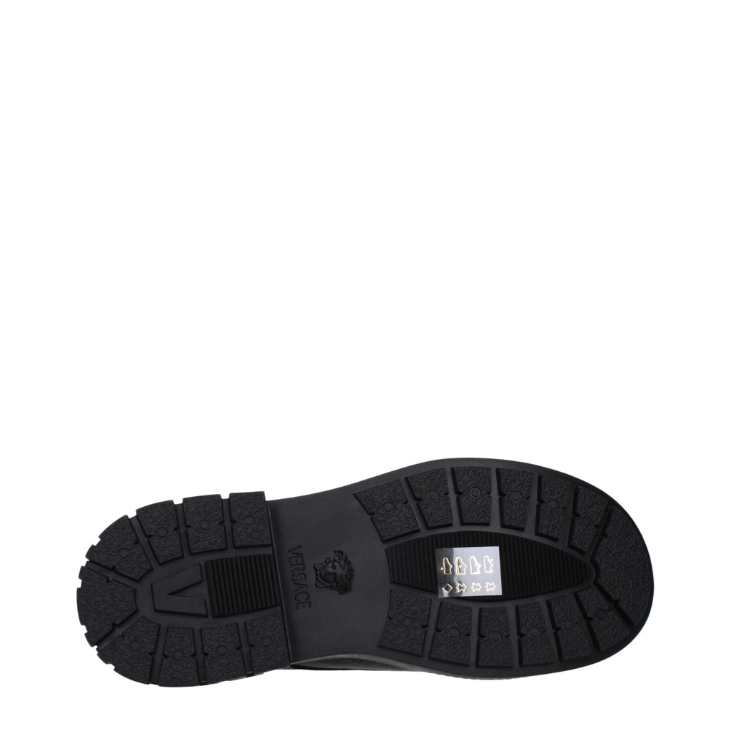 Versace Schwarze Oxford- und Derby-Schuhe aus Leder