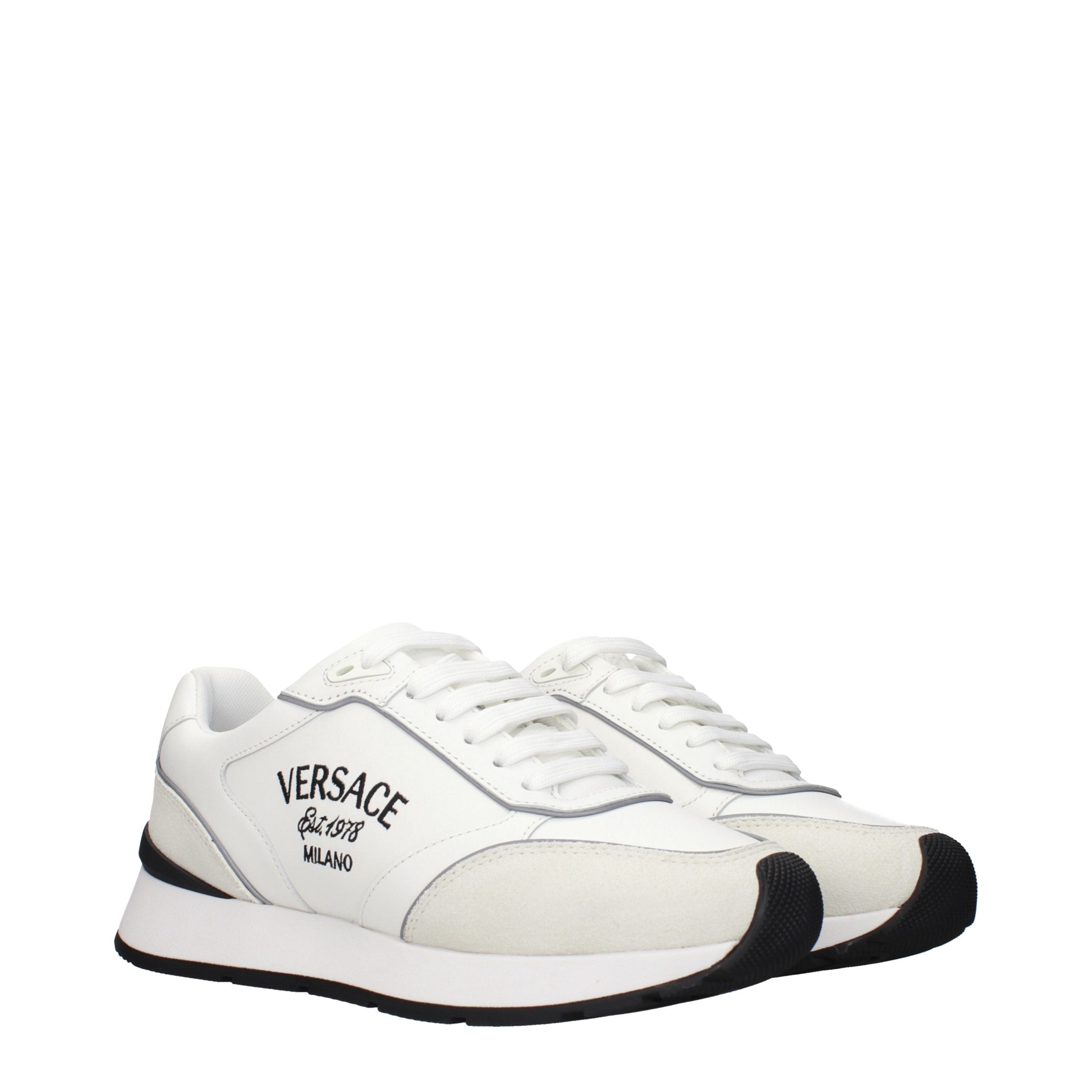 Versace Weiße Leder-Athletic-Sneaker