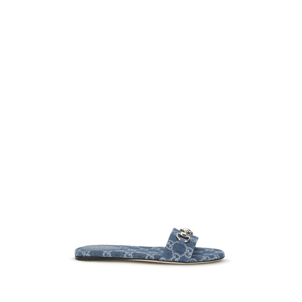 Gucci Blaue Sandalen aus Baumwolle