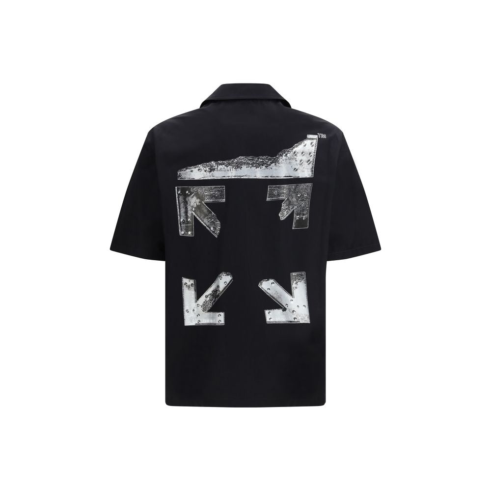 Off-White Schwarzes Baumwollhemd