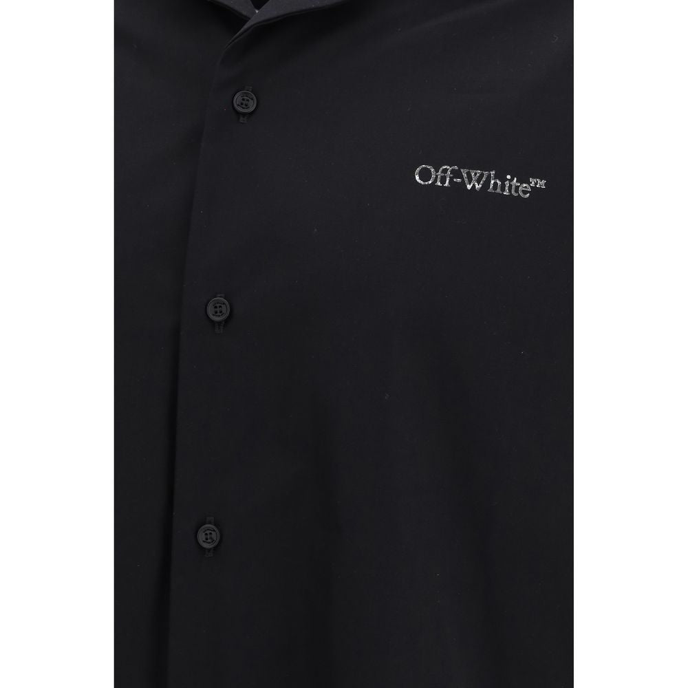 Off-White Schwarzes Baumwollhemd