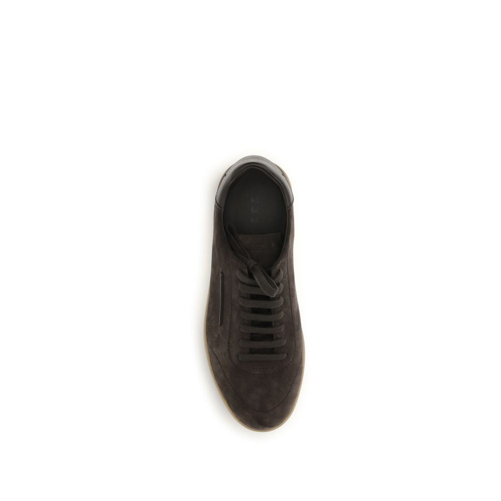 ZEGNA Braune Kalbsleder Bos Taurus Low-Top-Sneaker