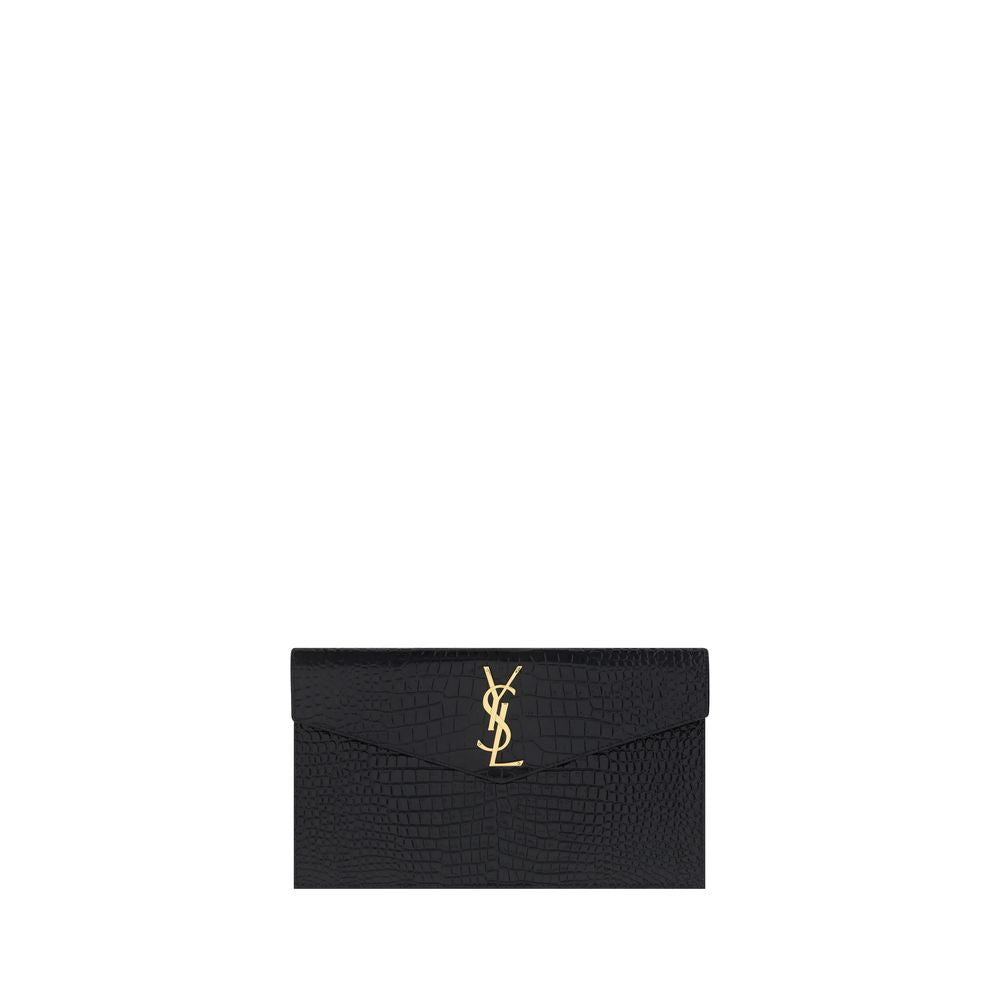 Saint Laurent Schwarze Kalbsleder Bos Taurus Accessoires