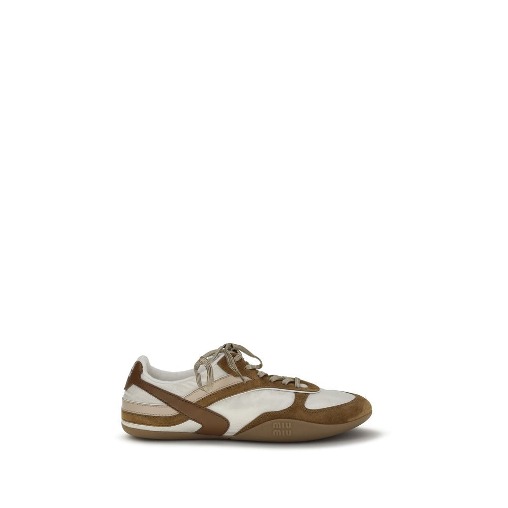 Miu Miu Mehrfarbige Bos Taurus Kalbsleder-Sneaker "Gymnasium"