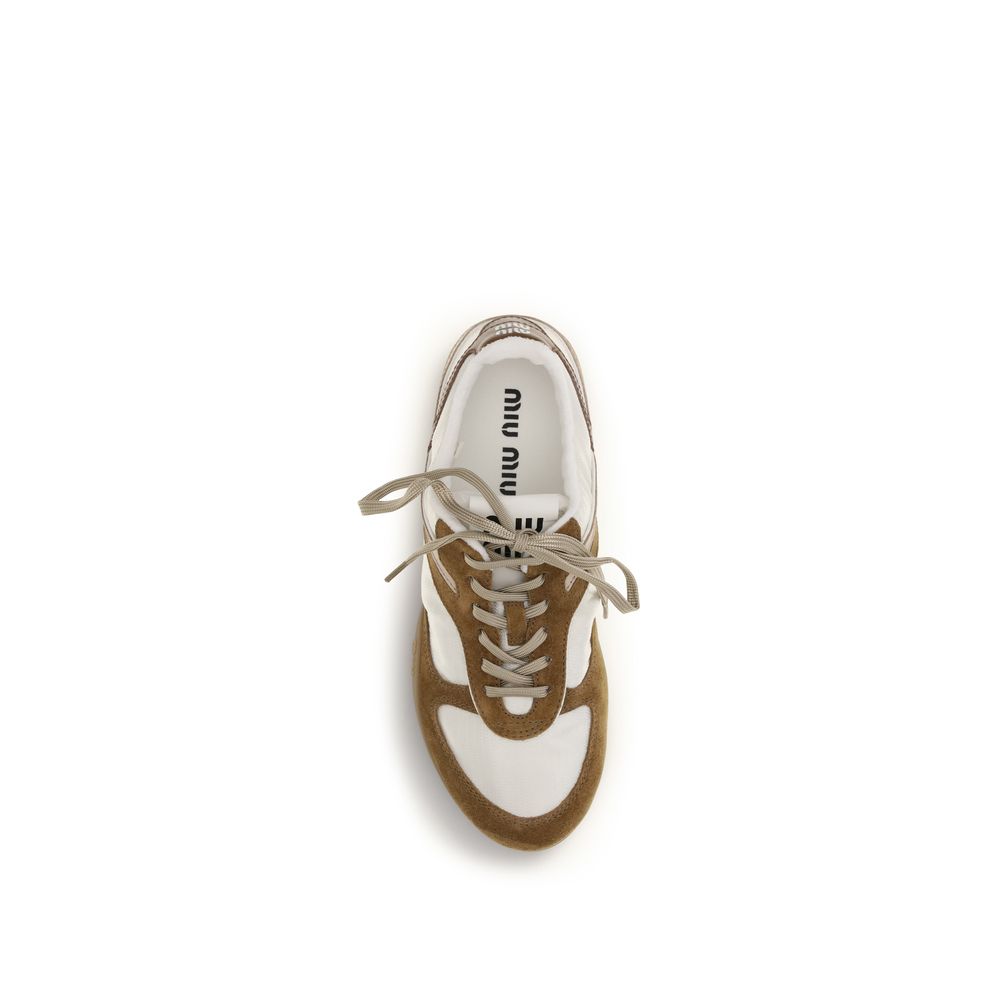 Miu Miu Mehrfarbige Bos Taurus Kalbsleder-Sneaker "Gymnasium"