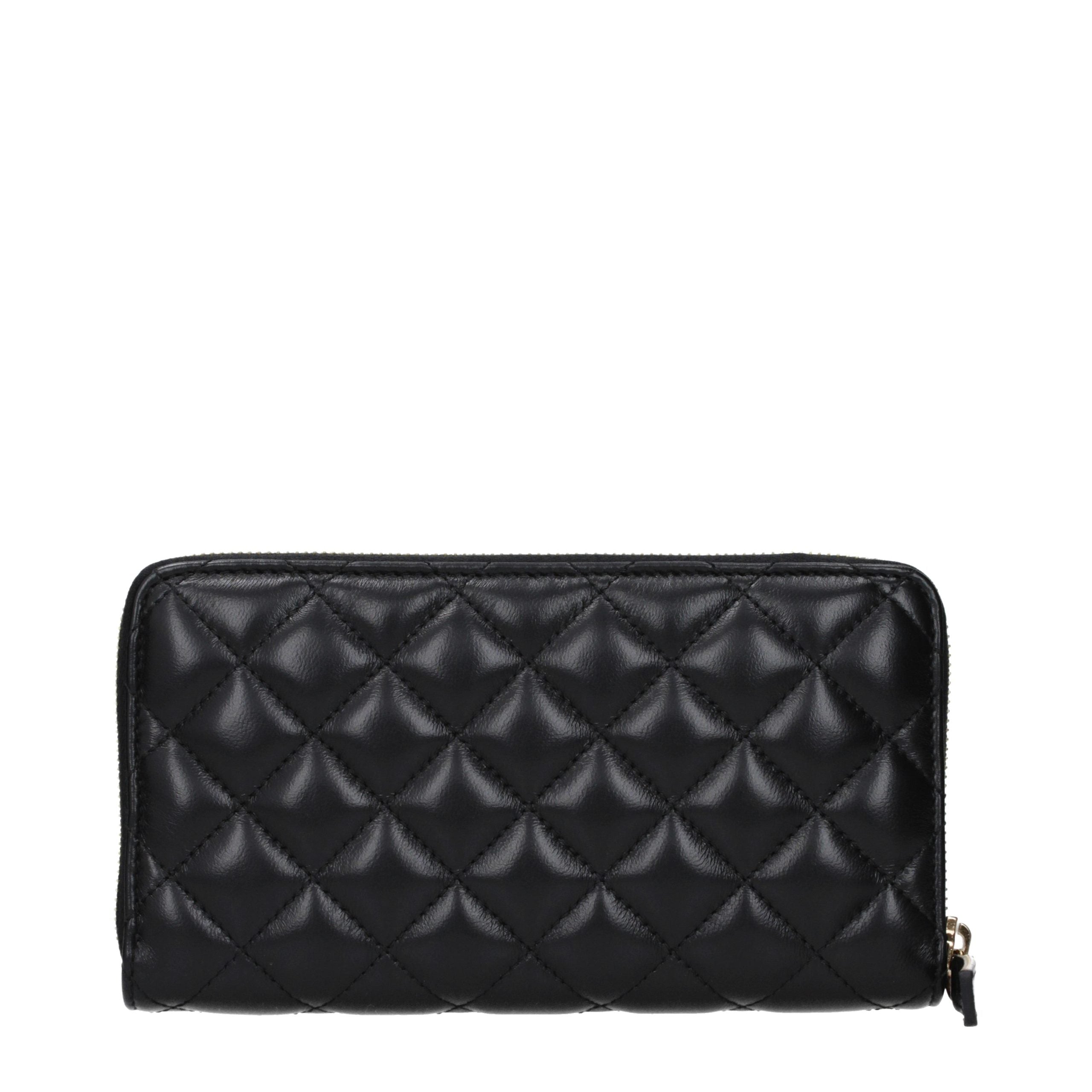 Versace Schwarze Ledergeldbörse