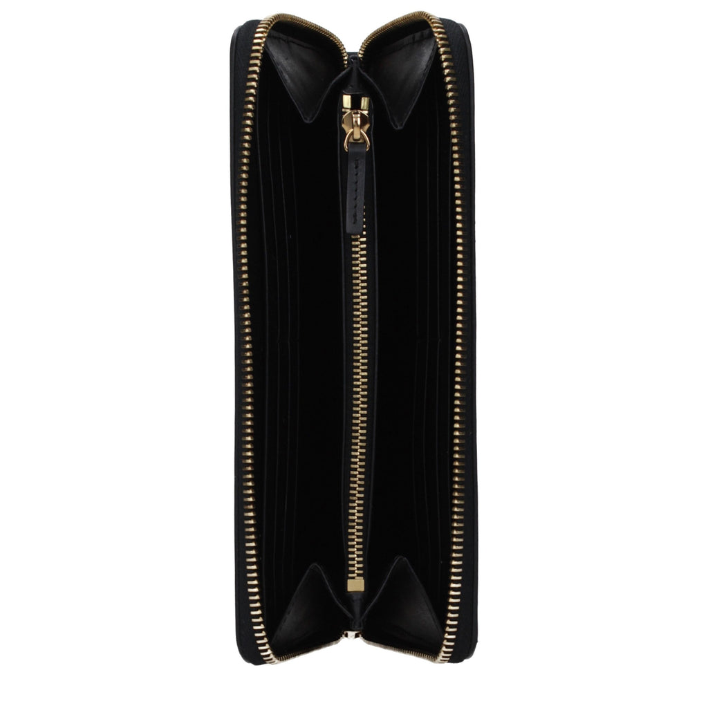 Versace Schwarzes Lederportemonnaie
