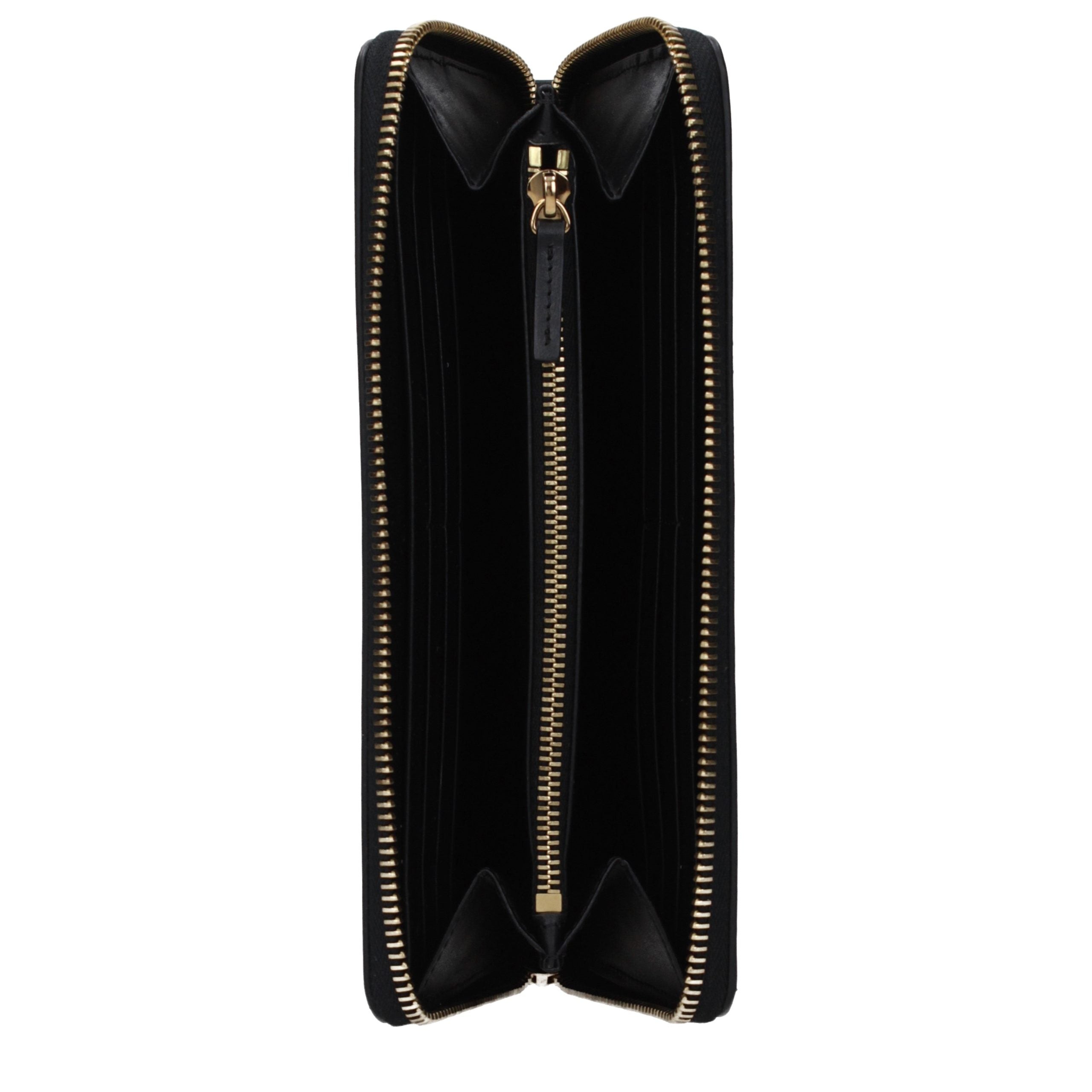 Versace Schwarzes Lederportemonnaie