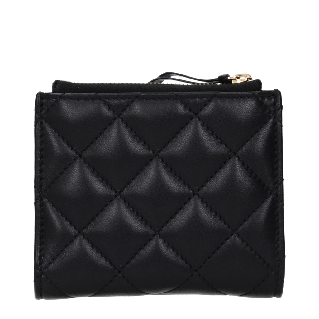 Versace Schwarzes Lederportemonnaie