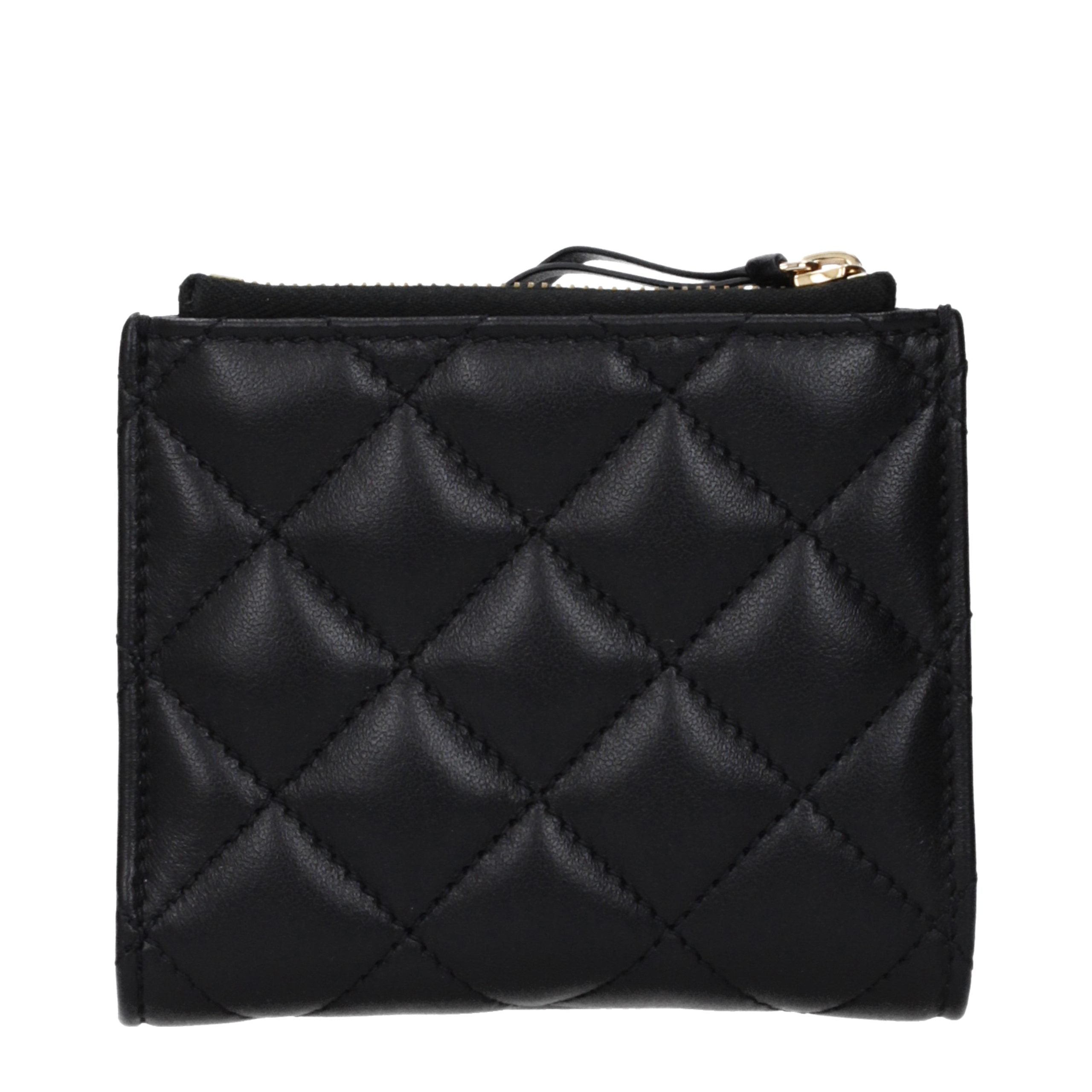 Versace Schwarzes Lederportemonnaie