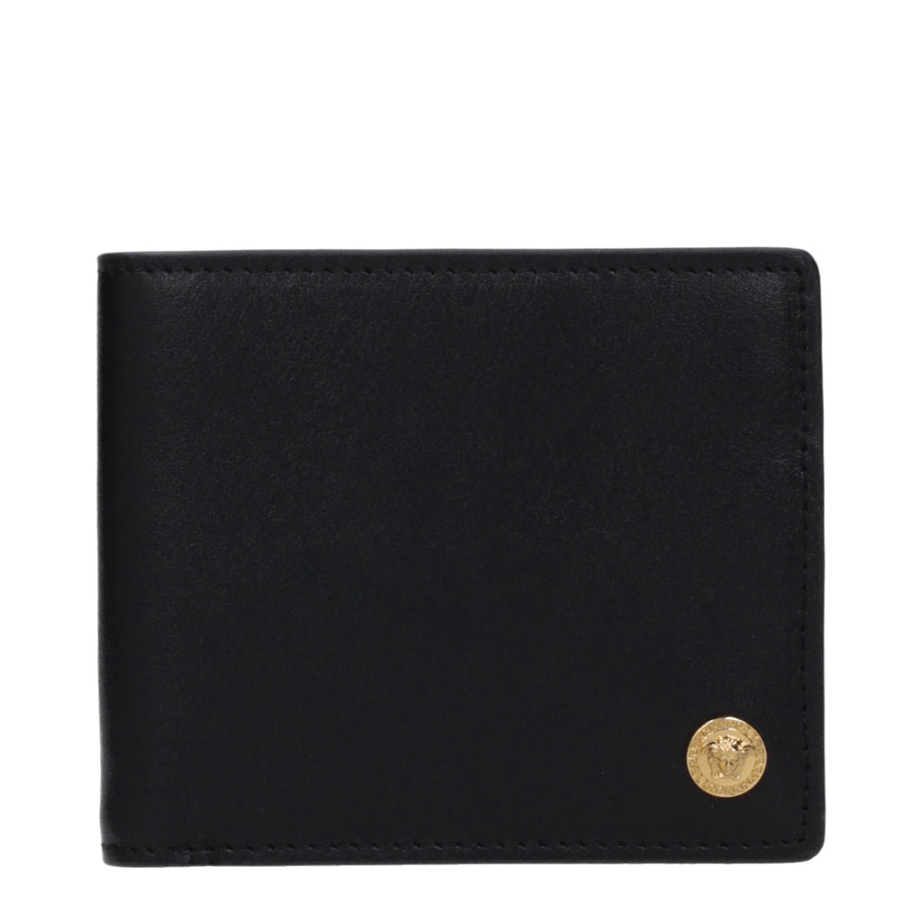Versace Schwarze Ledergeldbörse