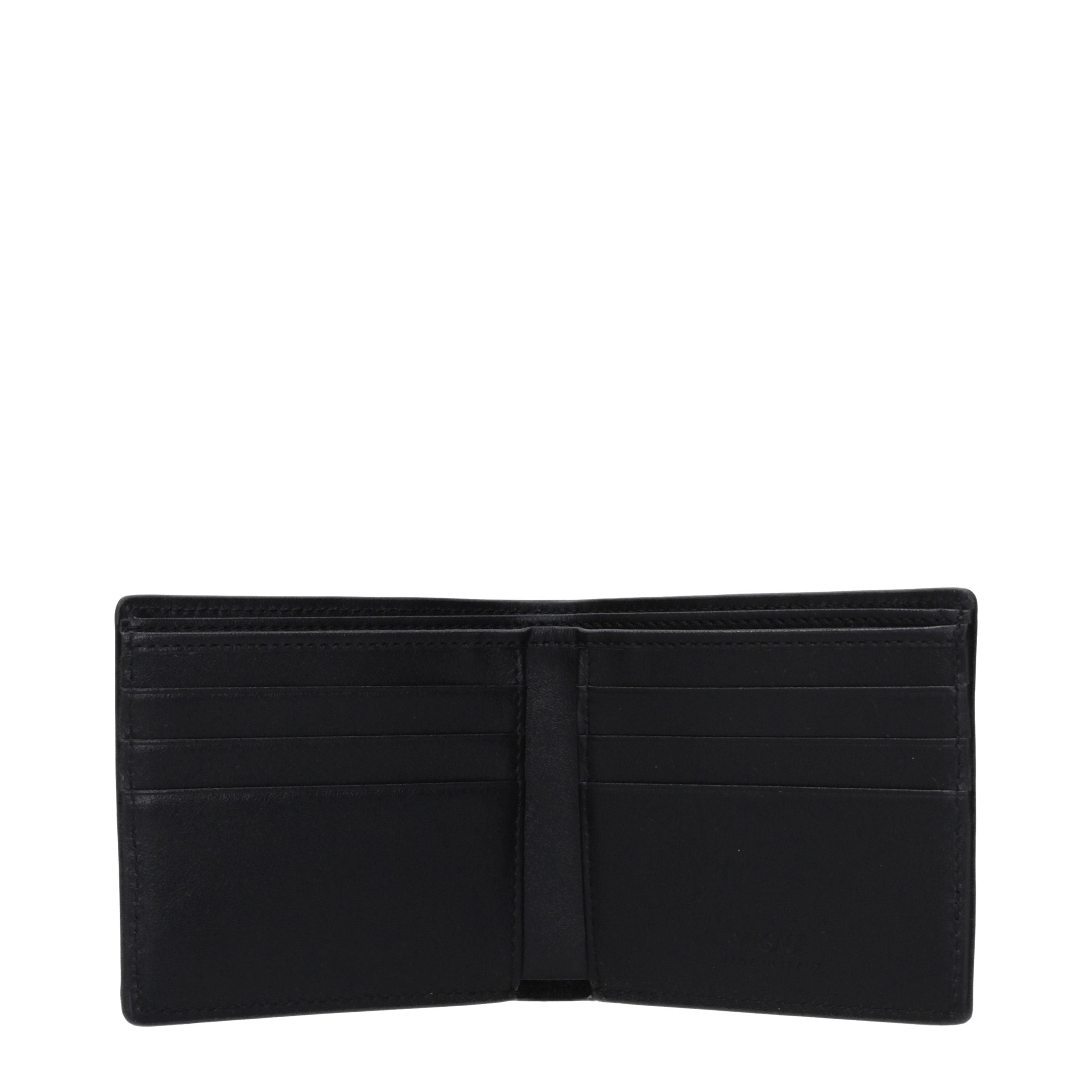 Versace Schwarze Ledergeldbörse
