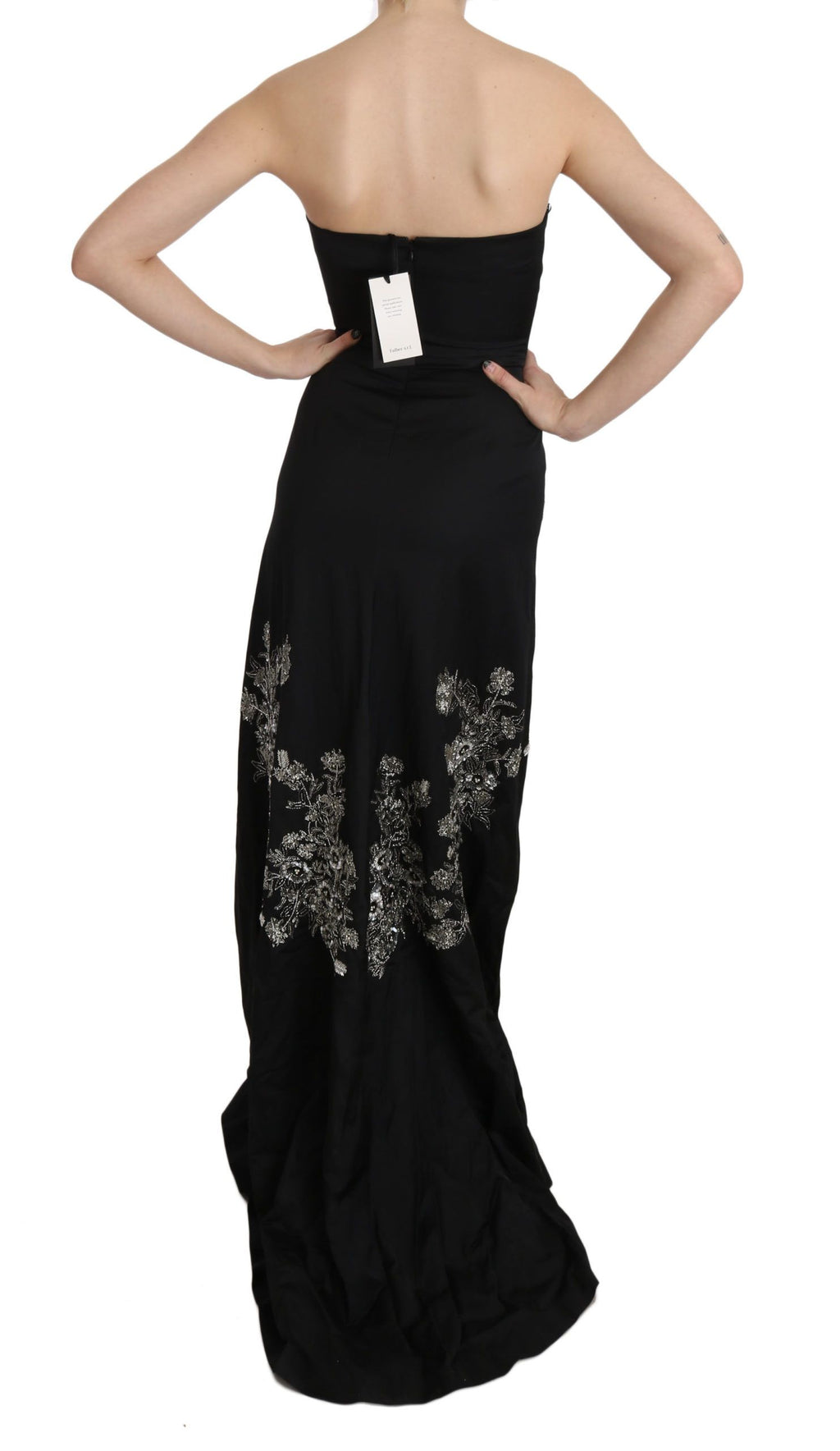 John Richmond black sequined neckline ball gown