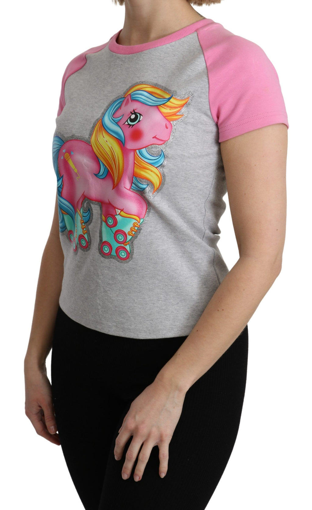 Moschino Grey and Pink Cotton T-Shirt My Little Pony Top
