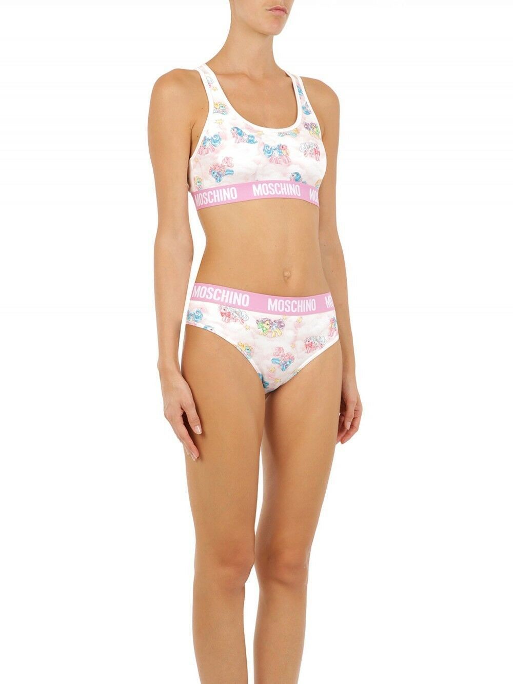 Moschino Weißer zweiteiliger Schlafanzug My Little Pony Bikini