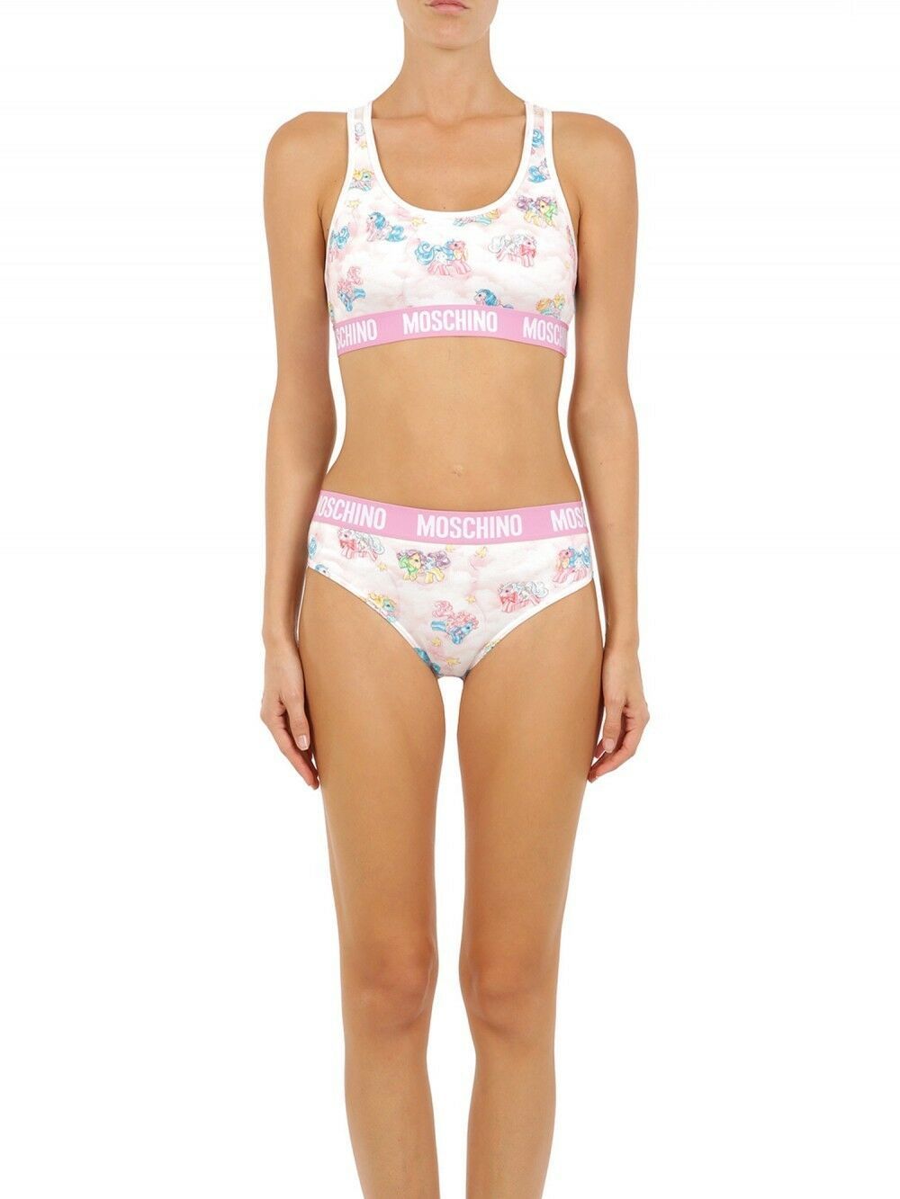 Moschino Weißer zweiteiliger Schlafanzug My Little Pony Bikini