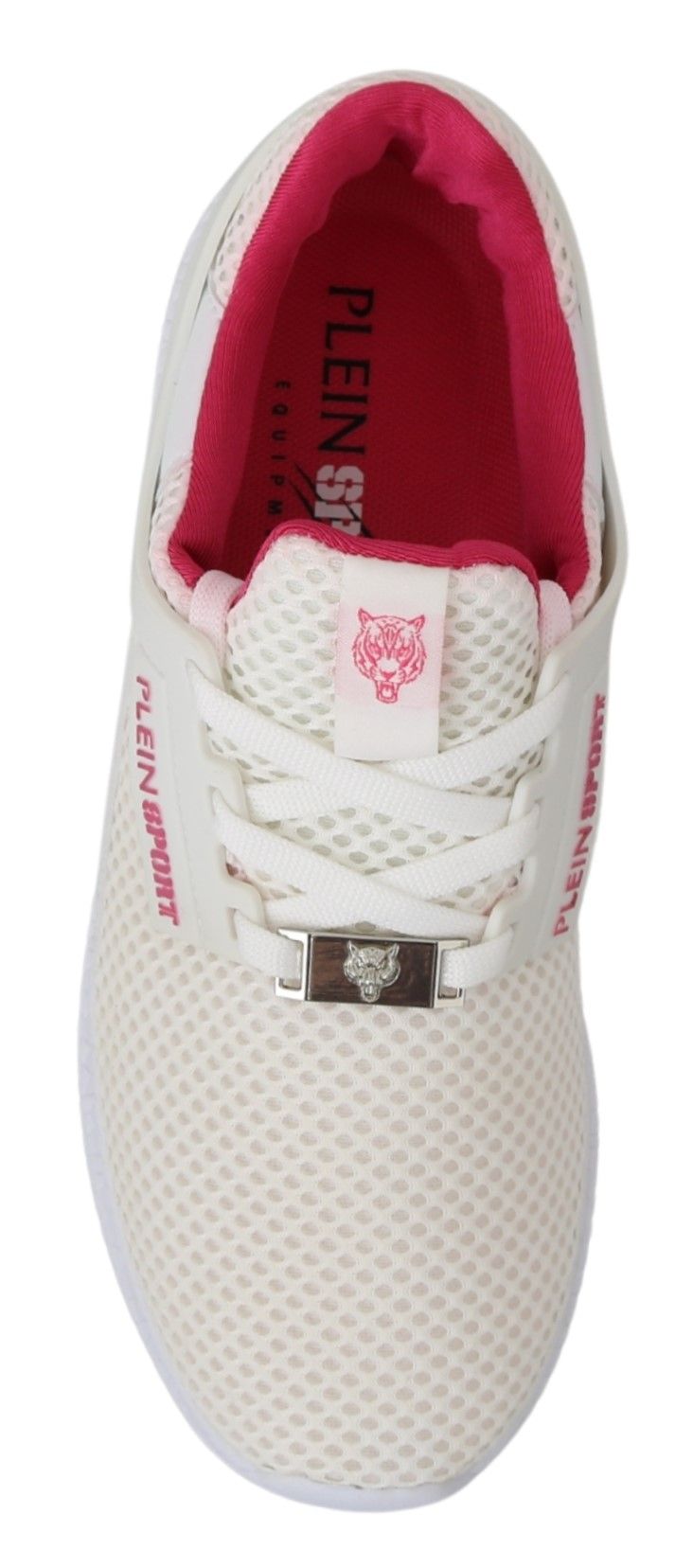 Philipp Plein Weiß Rosa Polyester Becky Turnschuhe Schuhe