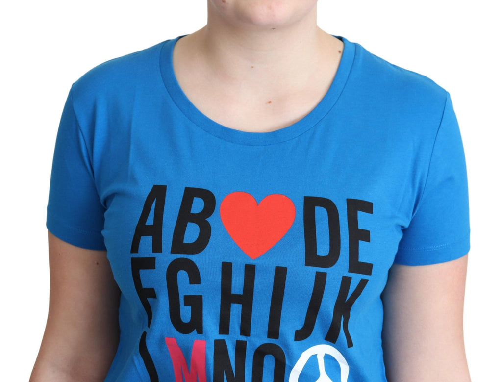 Hauts Moschino en coton bleu imprimé lettres alphabet