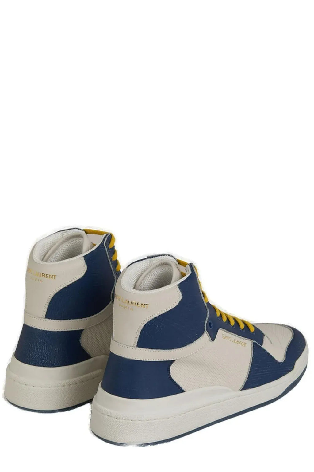 Saint Laurent Elevate your style with blue luxury mid-height sneakers