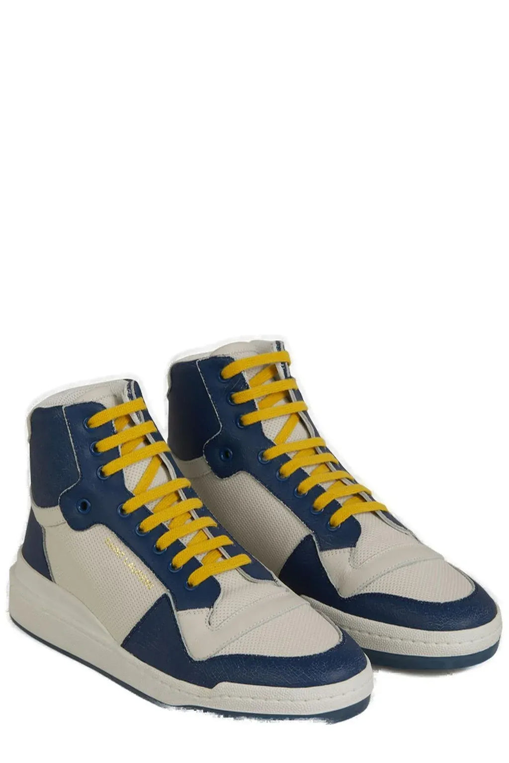 Saint Laurent Elevate your style with blue luxury mid-height sneakers
