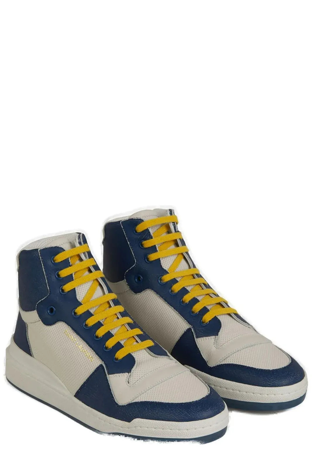 Saint Laurent Elevate your style with blue luxury mid-height sneakers