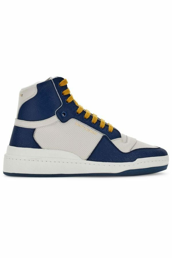 Saint Laurent Elevate your style with blue luxury mid-height sneakers