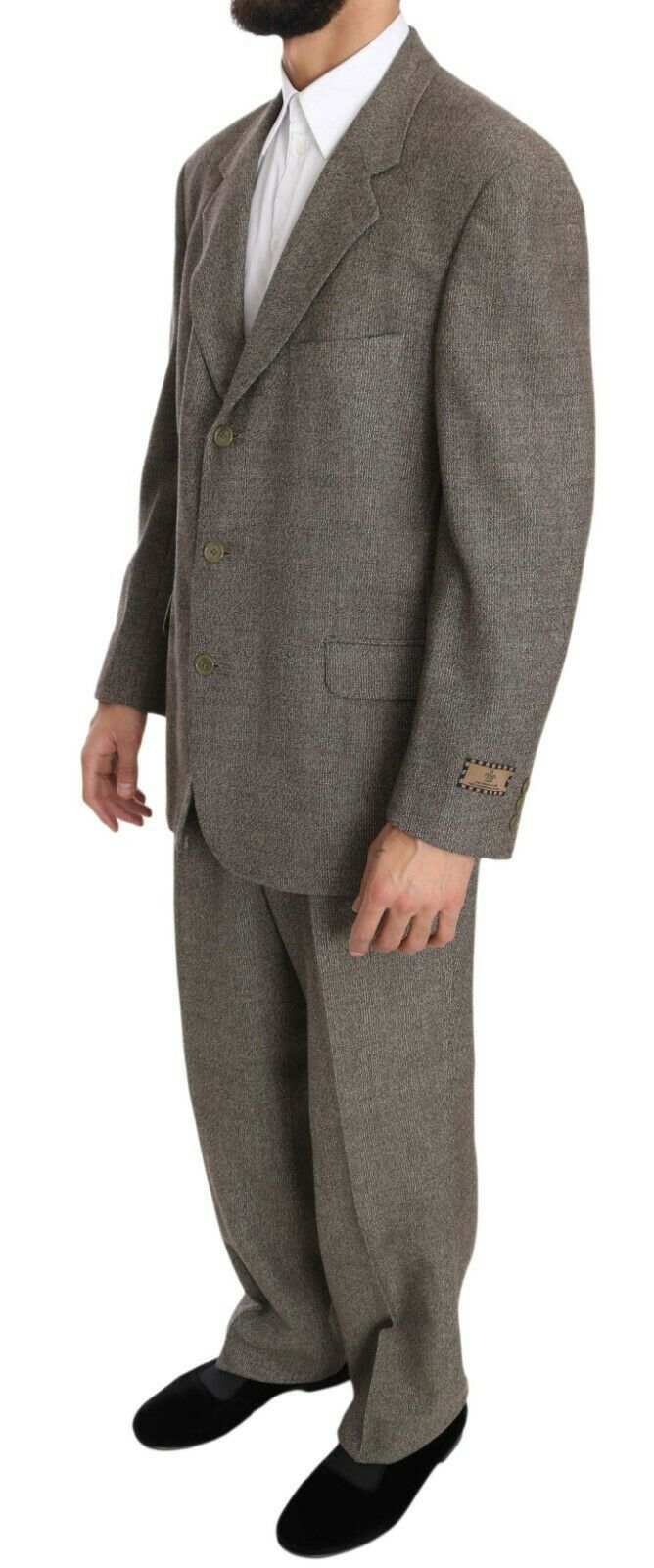 Fendi brown single-breasted wool suit