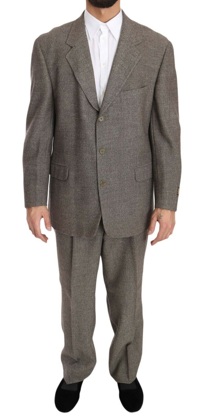 Fendi brown single-breasted wool suit