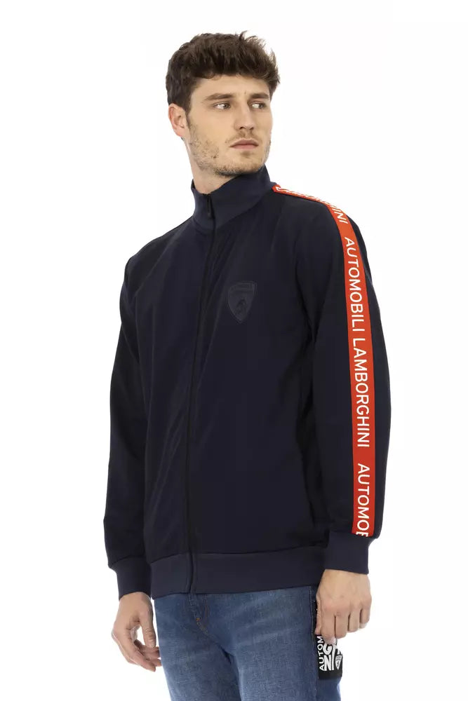 Automobili Lamborghini Blauer Polyester-Sweatshirt für Herren