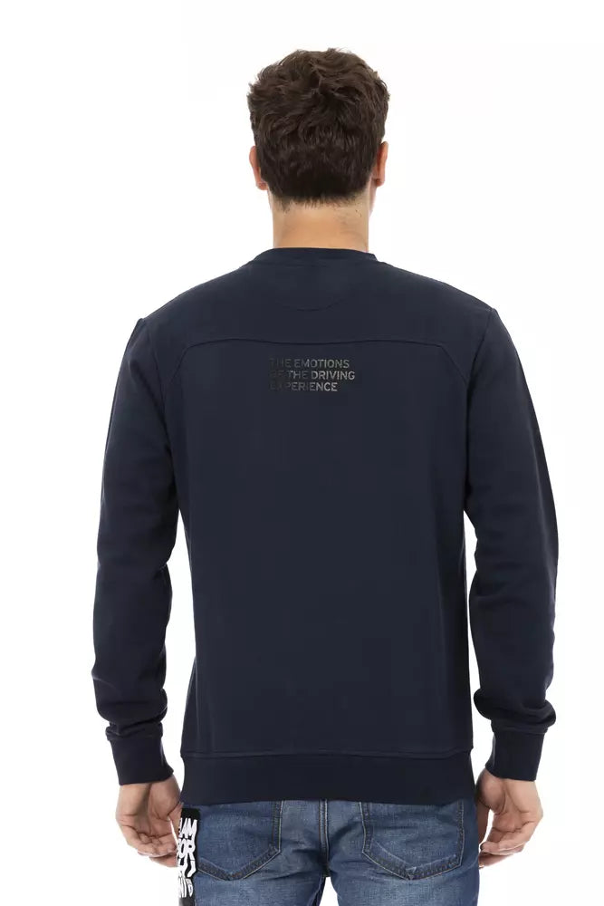 Automobili Lamborghini Blauer Baumwoll-Pullover für Herren