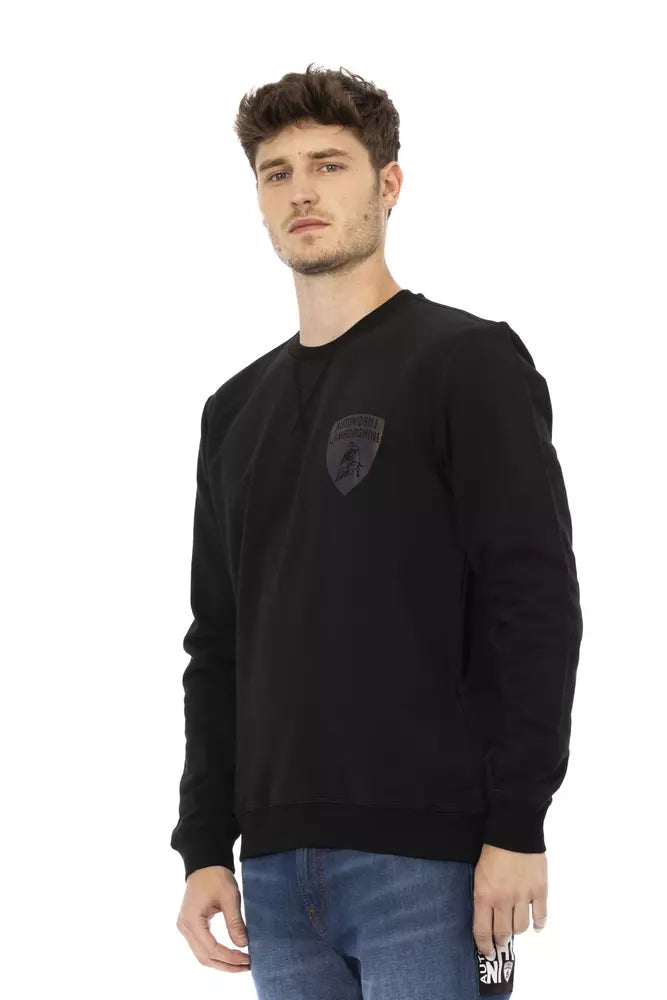 Automobili Lamborghini Schwarzer Herren-Pullover aus Baumwolle