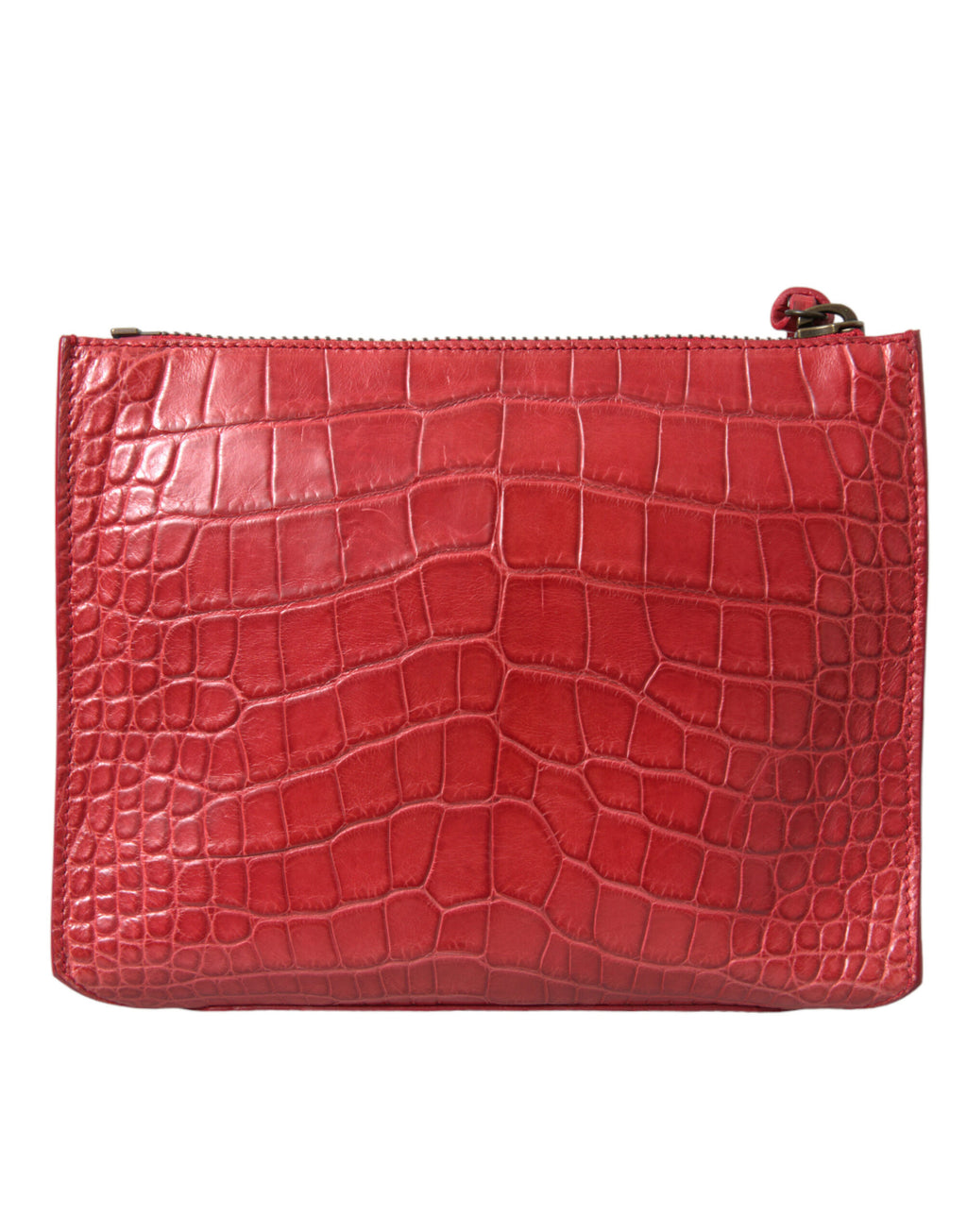 Balenciaga Rote exotische Haut Leder Classic Pouch Geldbörse Handgelenk Tasche