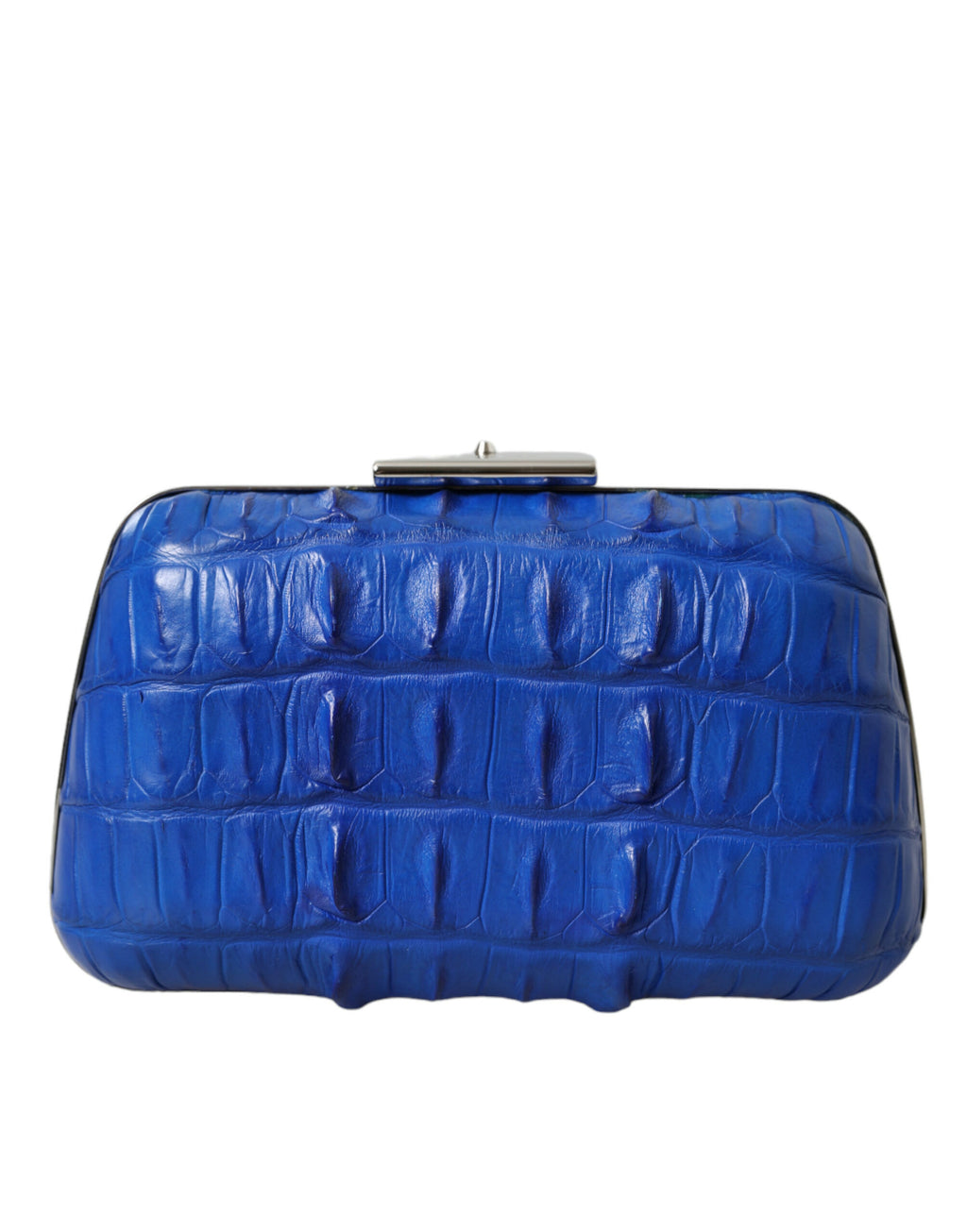 Sac bandoulière Balenciaga en cuir exotique bleu, pochette rigide