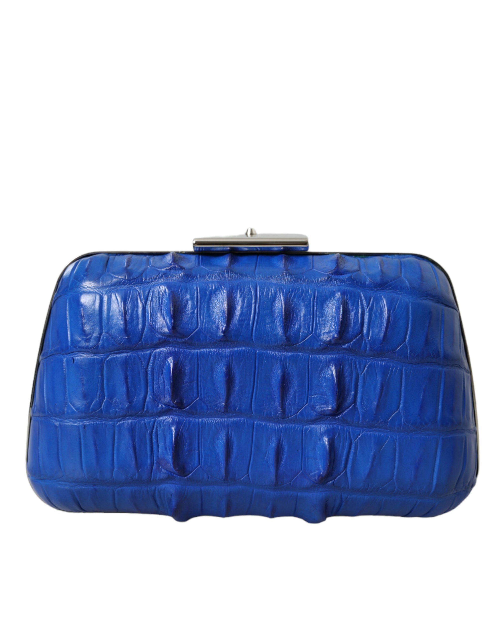 Sac bandoulière Balenciaga en cuir exotique bleu, pochette rigide