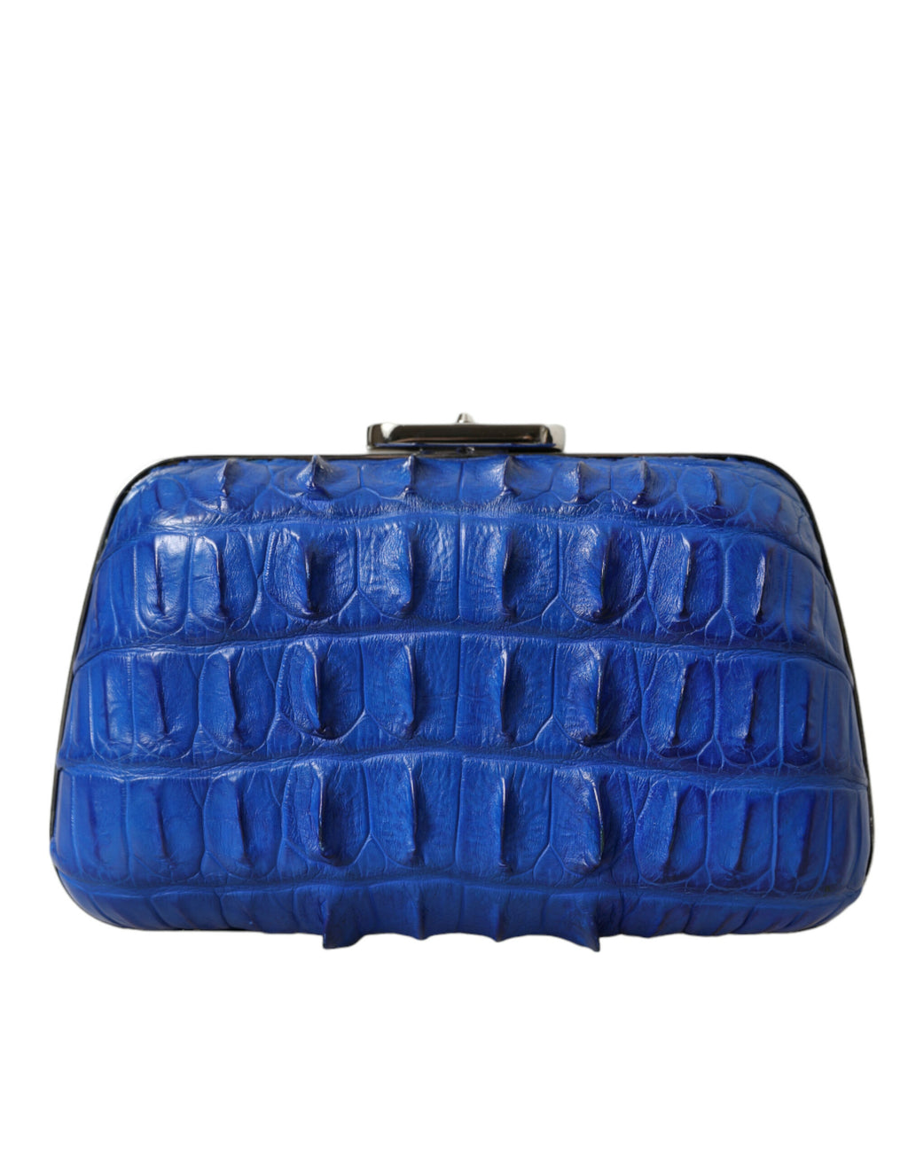 Sac bandoulière Balenciaga en cuir exotique bleu, pochette rigide