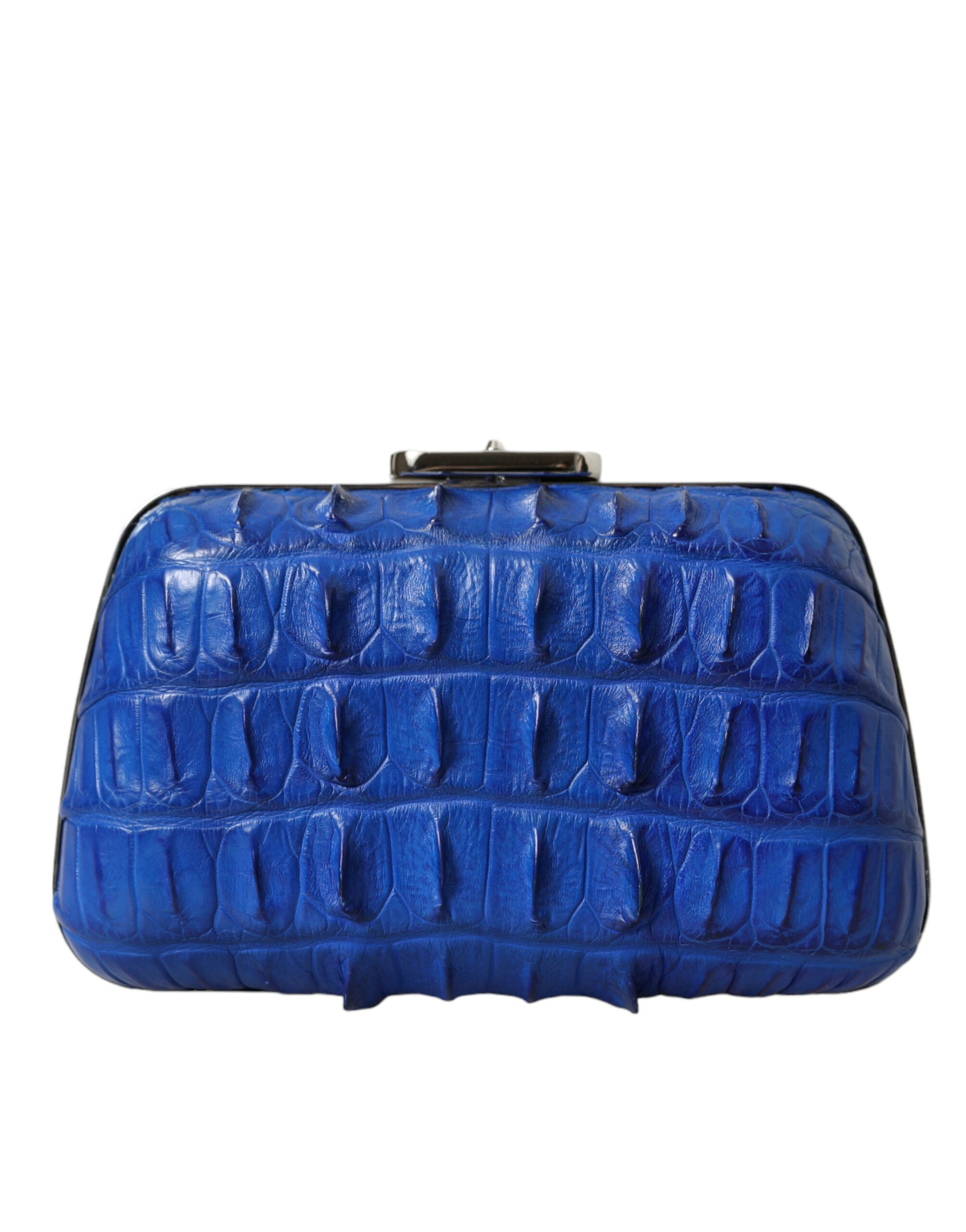Sac bandoulière Balenciaga en cuir exotique bleu, pochette rigide