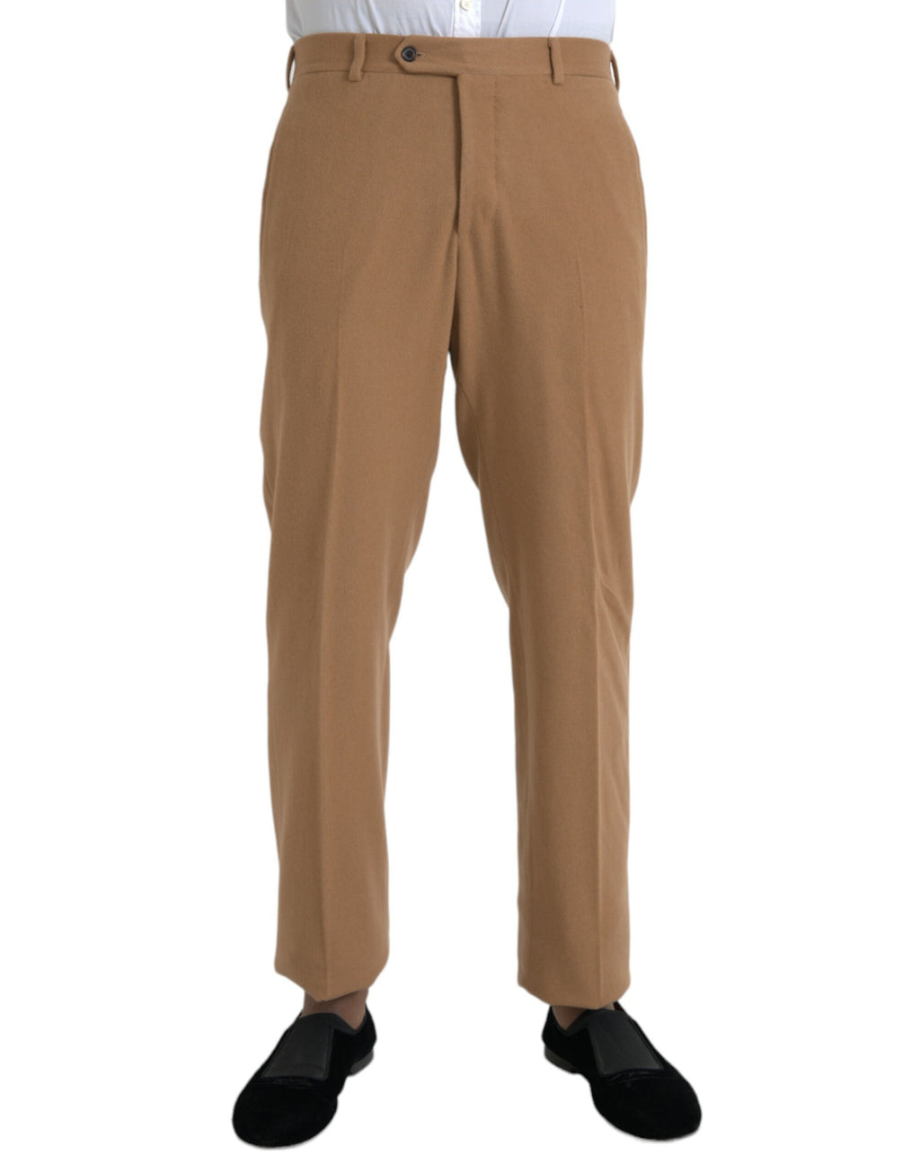 Prada Beige Cashmere Men's Straight Fit Dress Pants