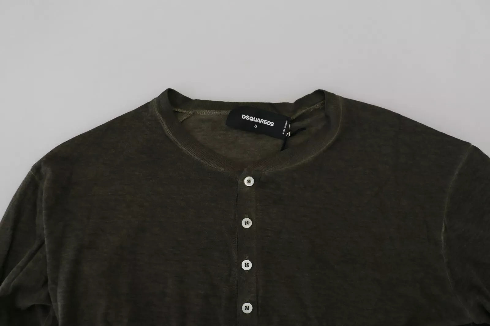 Dsquared² grey cotton-linen long-sleeved sweater