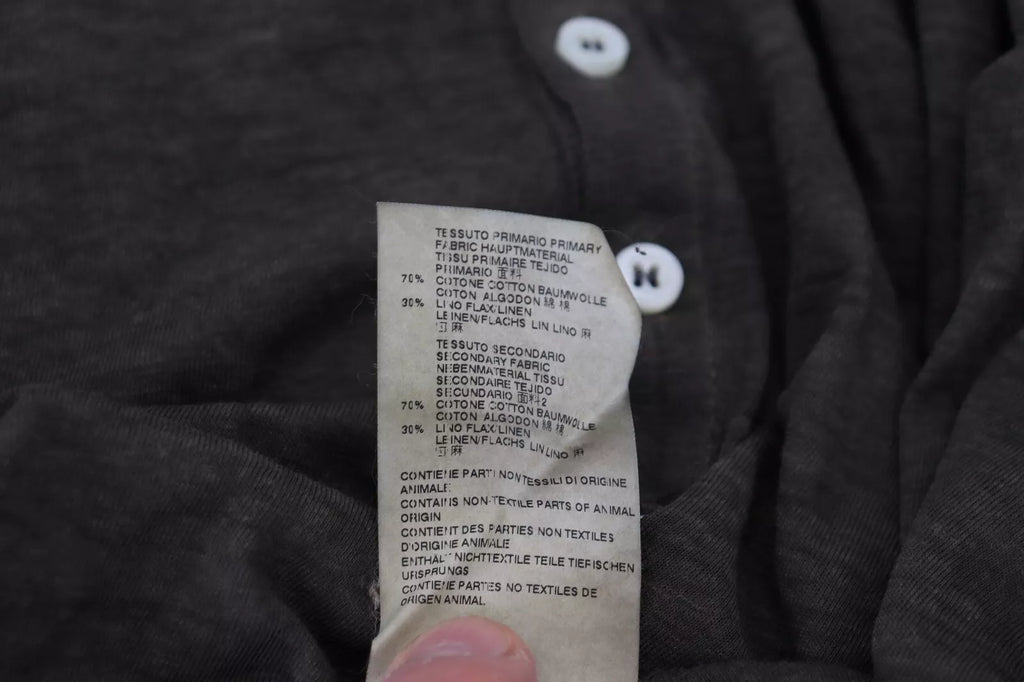 Dsquared² grey cotton-linen long-sleeved sweater