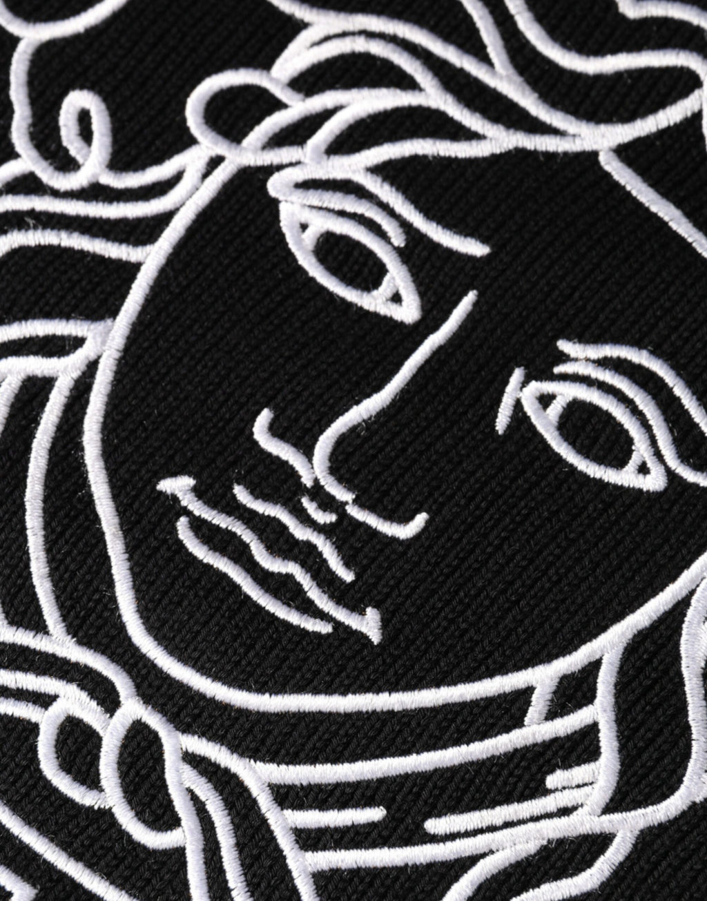 Versace Black Medusa Embroidered Crew Neck Sweater