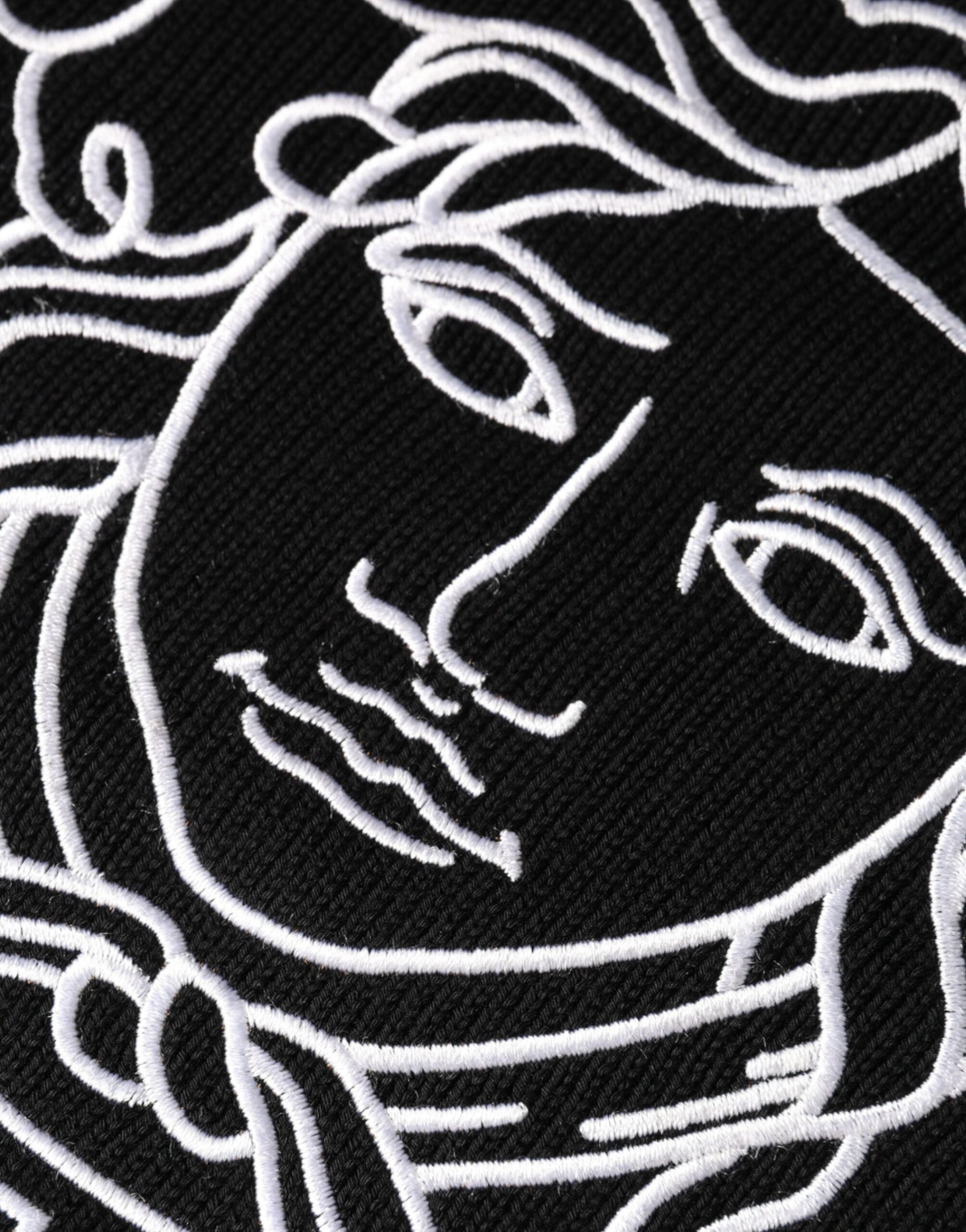 Versace Black Medusa Embroidered Crew Neck Sweater