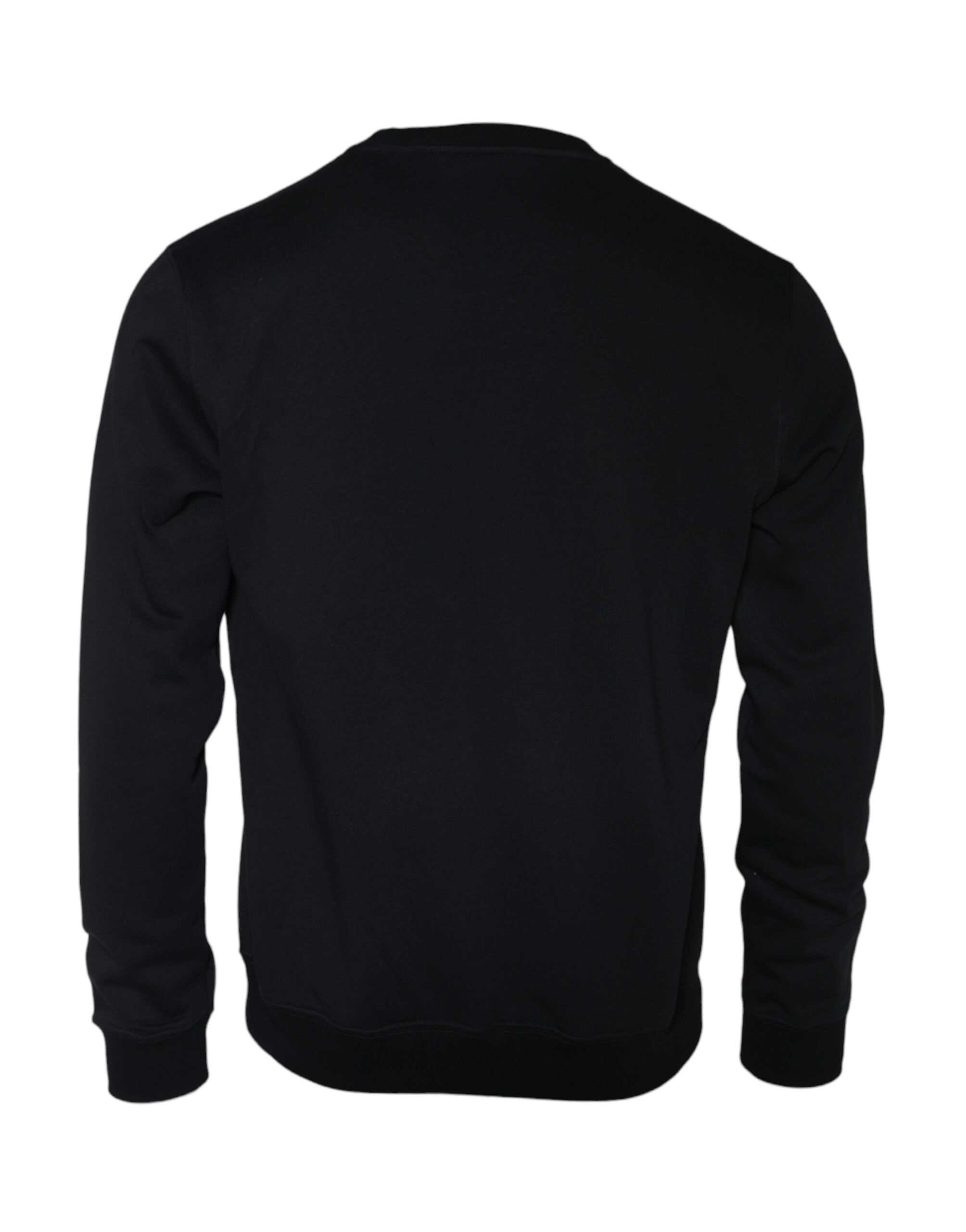 Versace Black Medusa Fleece Cotton Crew Neck Sweatshirt Pullover